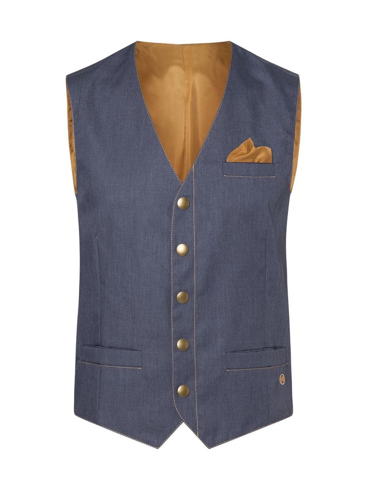 Waistcoat Jeans-Style Damen Strick / Weste – Karlowsky – Farbe Vintage Black – individuell veredelbar