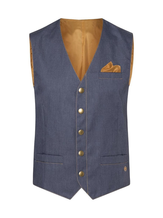 Waistcoat Jeans-Style Damen Strick / Weste – Karlowsky – Farbe Vintage Black – individuell veredelbar