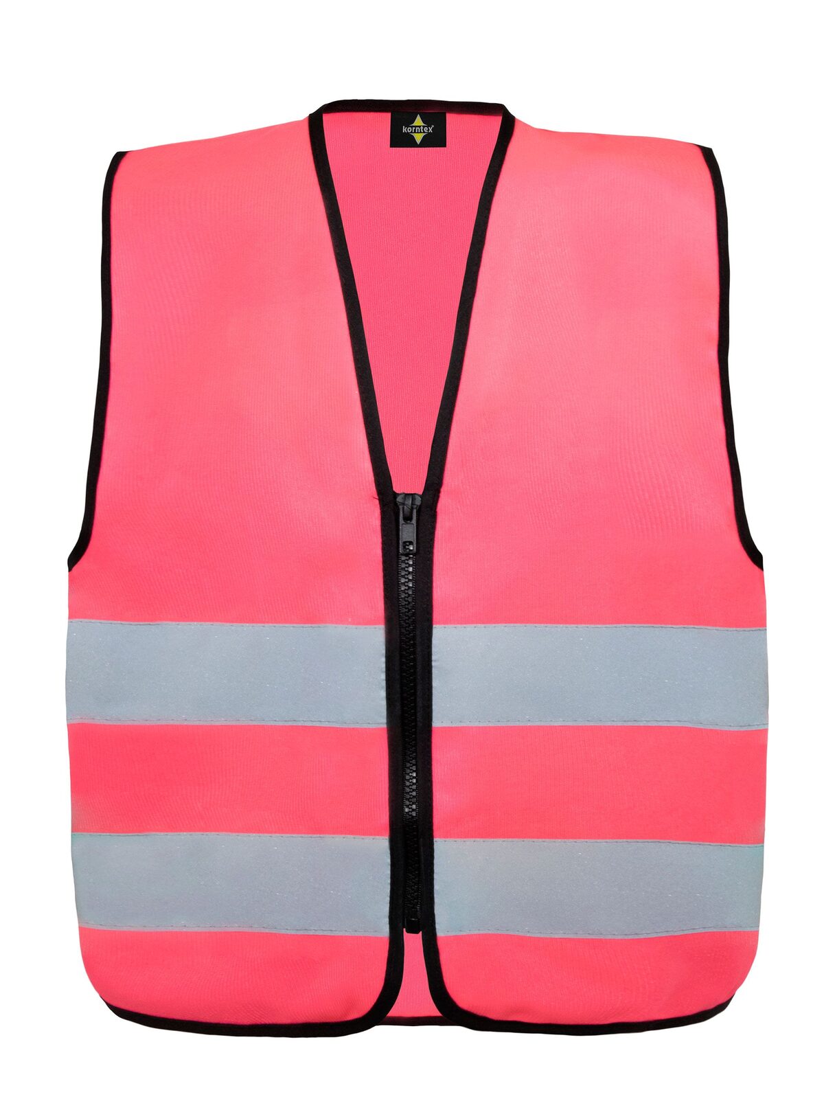 Kinder Warnweste / Sicherheitsweste – Korntex – Farbe Neon Pink – individuell veredelbar