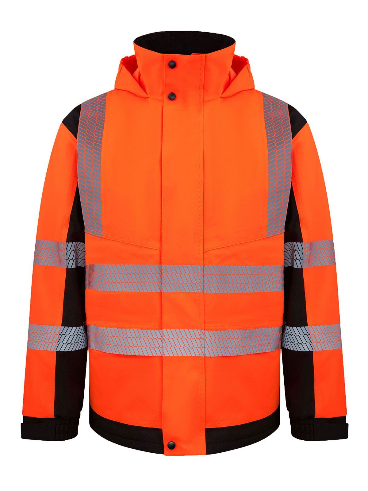 Hi-Vis Softshell Rain Jacket Printable Copenhagen Herren – Korntex – Farbe Orange/Black – individuell veredelbar