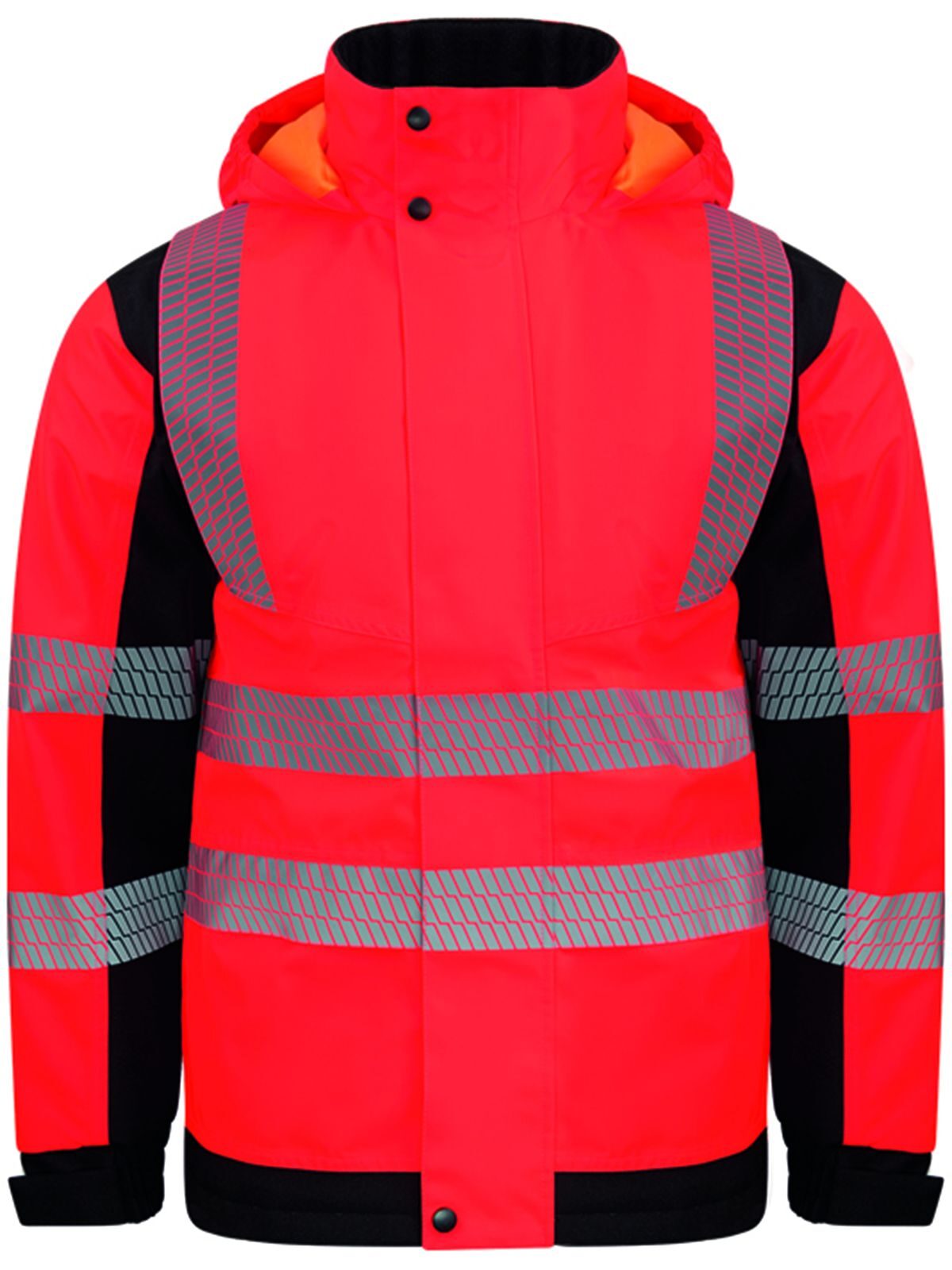 Hi-Vis Softshell Rain Jacket Printable Copenhagen Herren – Korntex – Farbe Red/Black – individuell veredelbar