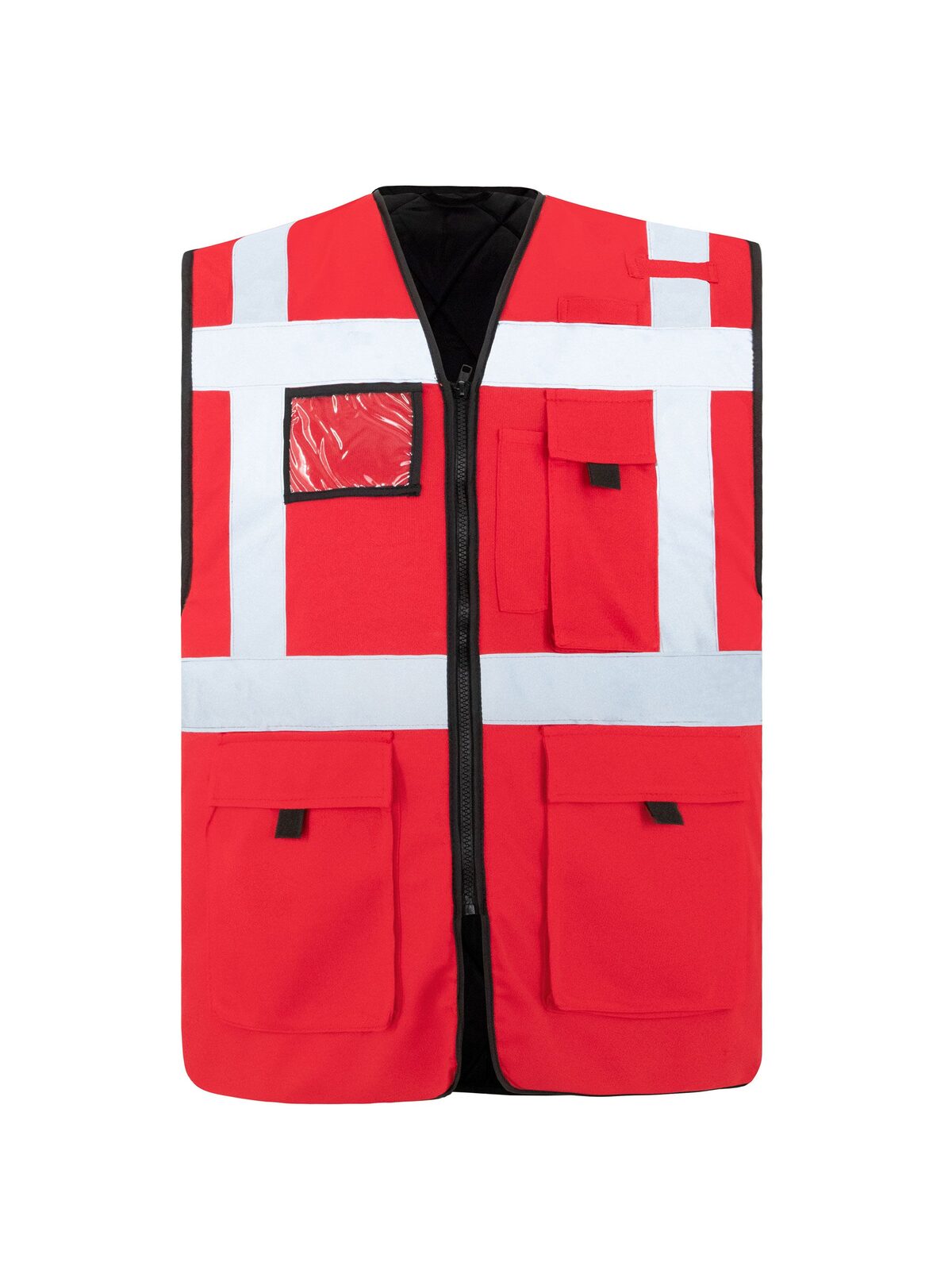 Padded Comf . Exec. "Wismar" Warnweste / Sicherheitsweste – Korntex – Farbe Rot – individuell veredelbar