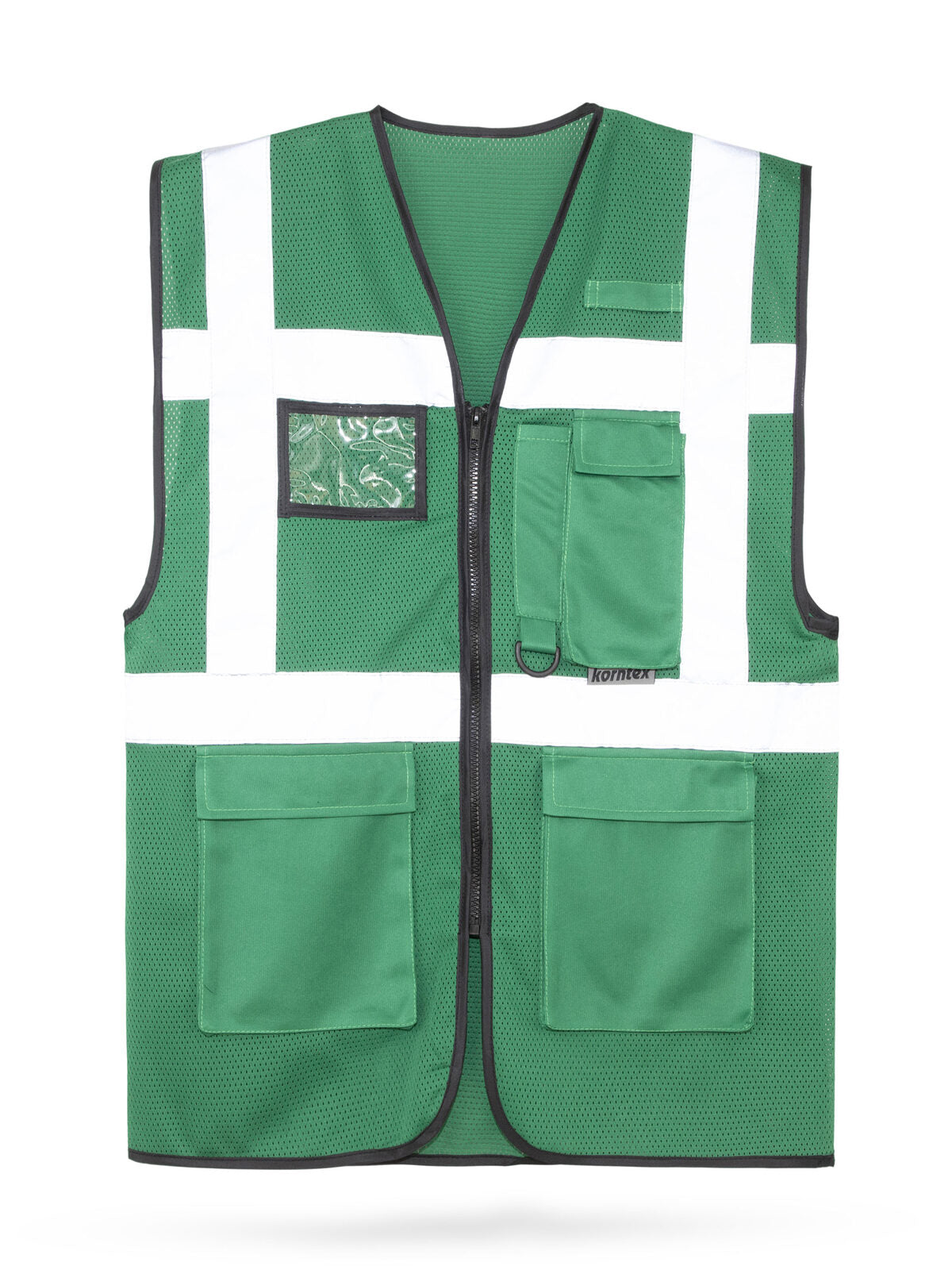 Mesh Multifunctional „Larisa“ Warnweste / Sicherheitsweste – Korntex – Farbe Waldgrün – individuell veredelbar