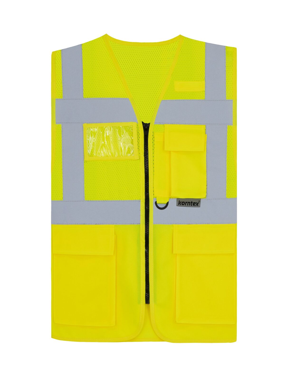 Mesh Multifunctional „Athens“ Herren Warnweste / Sicherheitsweste – Korntex – Farbe Gelb – individuell veredelbar
