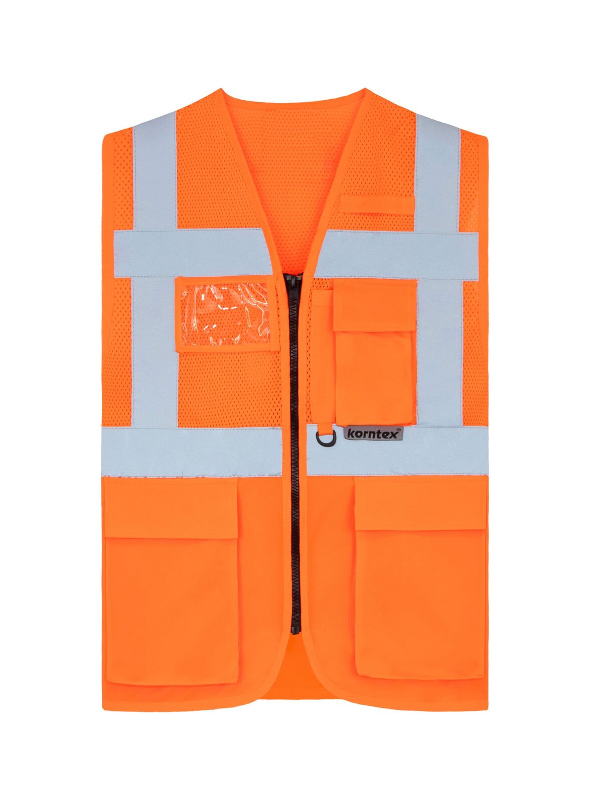 Mesh Multifunctional „Athens“ Herren Warnweste / Sicherheitsweste – Korntex – Farbe Orange – individuell veredelbar