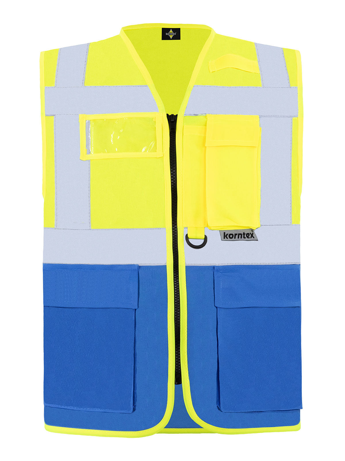 Multi Functional Vest 'Berlin' Herren Jacke – Korntex – Farbe Yellow/Blue – individuell veredelbar