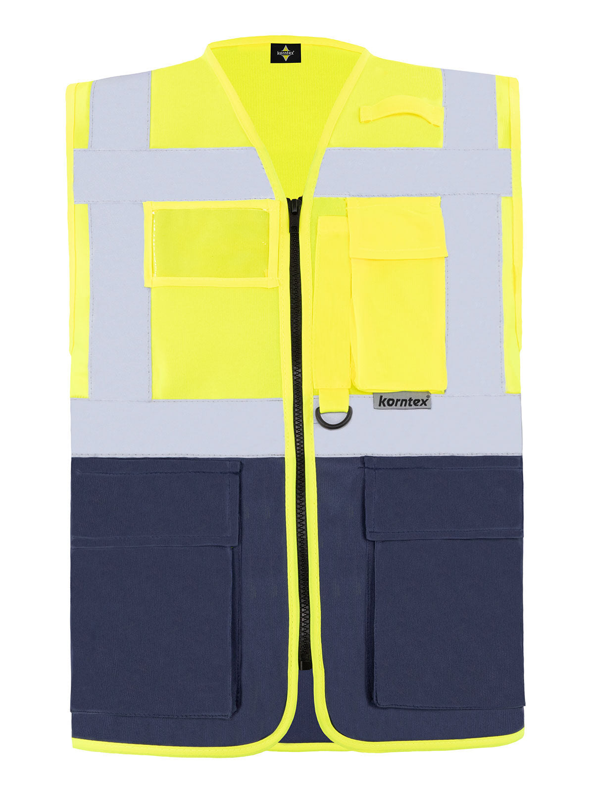 Multi Functional Vest 'Berlin' Herren Jacke – Korntex – Farbe yellow/navy – individuell veredelbar
