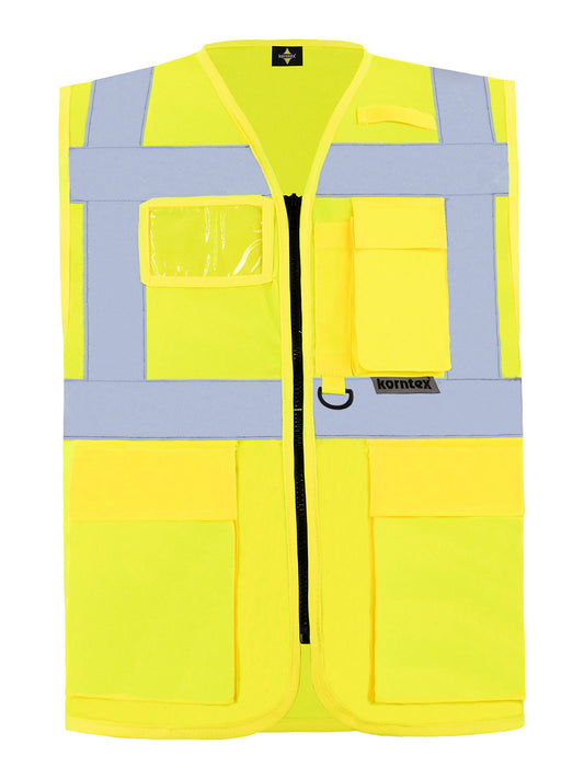 Multi Functional Vest 'Berlin' Herren Jacke – Korntex – Farbe Gelb – individuell veredelbar