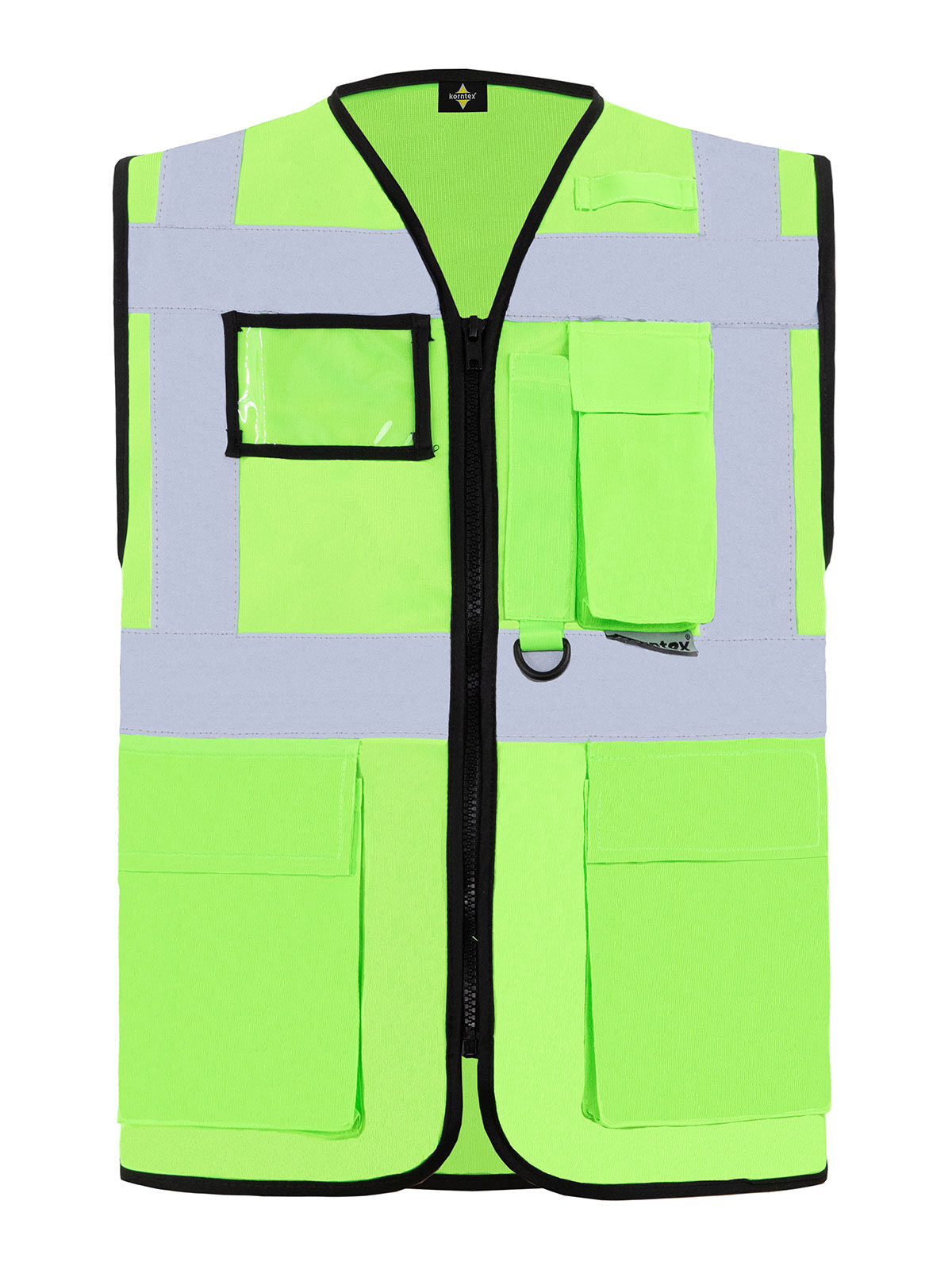 Multi Functional Vest 'Berlin' Herren Jacke – Korntex – Farbe Lime Green – individuell veredelbar