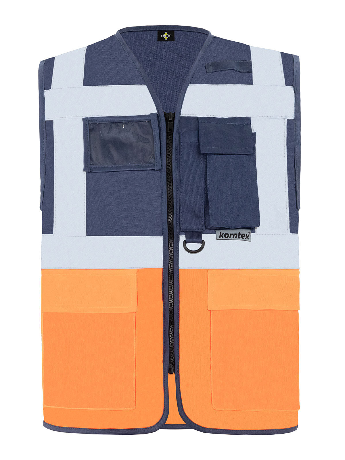 Multi Functional Vest 'Berlin' Herren Jacke – Korntex – Farbe navy/orange – individuell veredelbar
