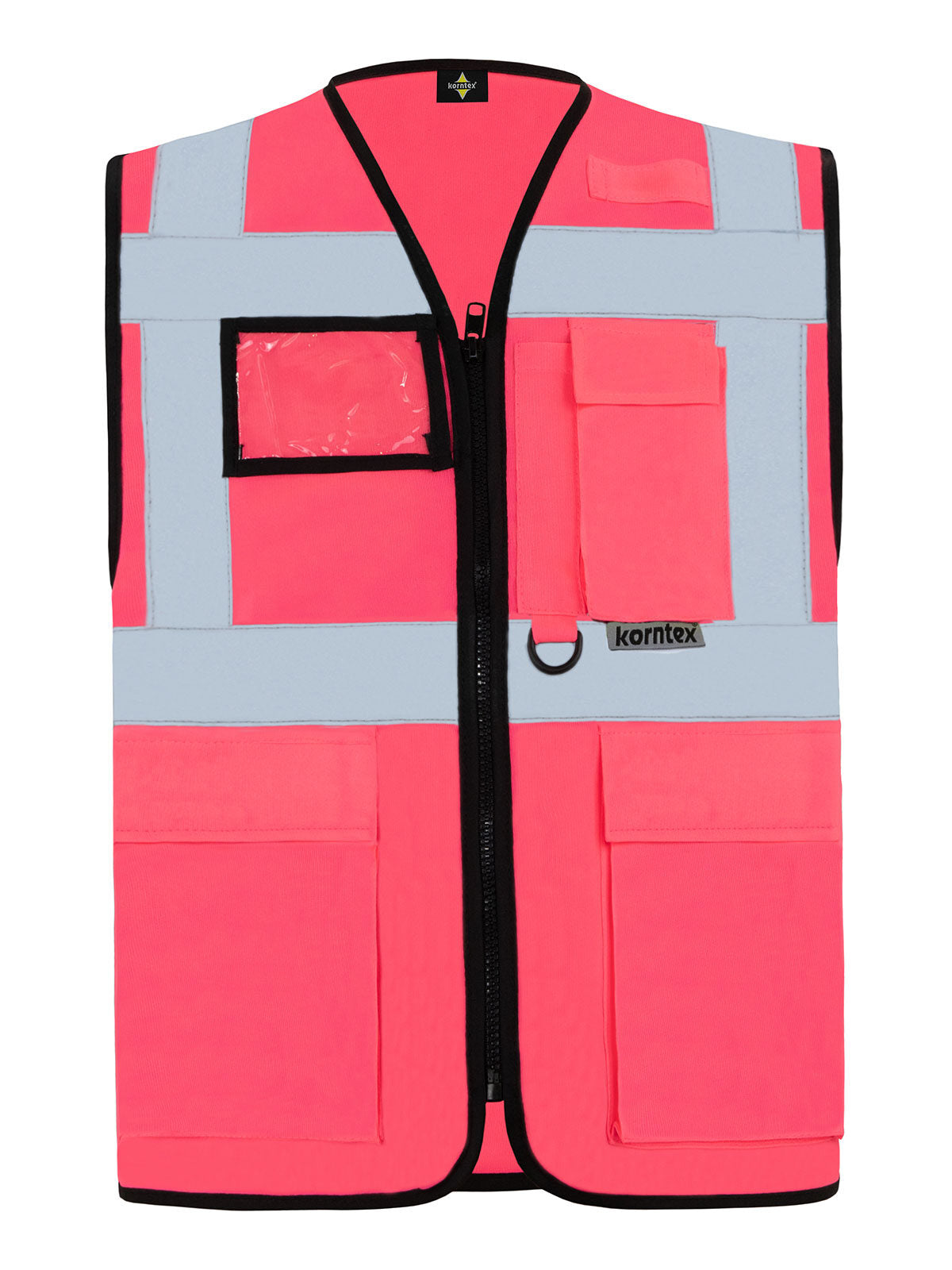 Multi Functional Vest 'Berlin' Herren Jacke – Korntex – Farbe Neon Pink – individuell veredelbar