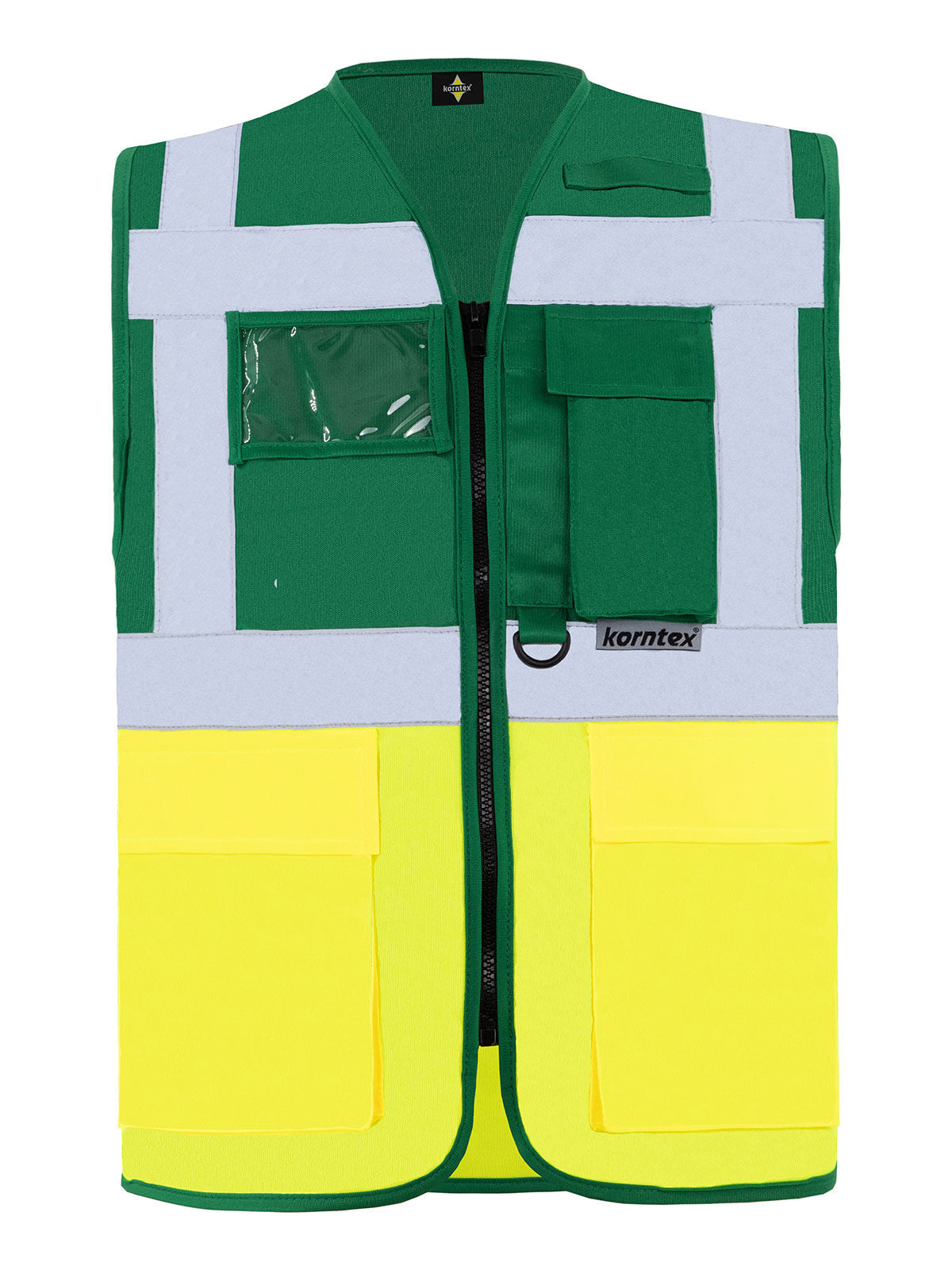 Multi Functional Vest 'Berlin' Herren Jacke – Korntex – Farbe paramedic green/yellow – individuell veredelbar