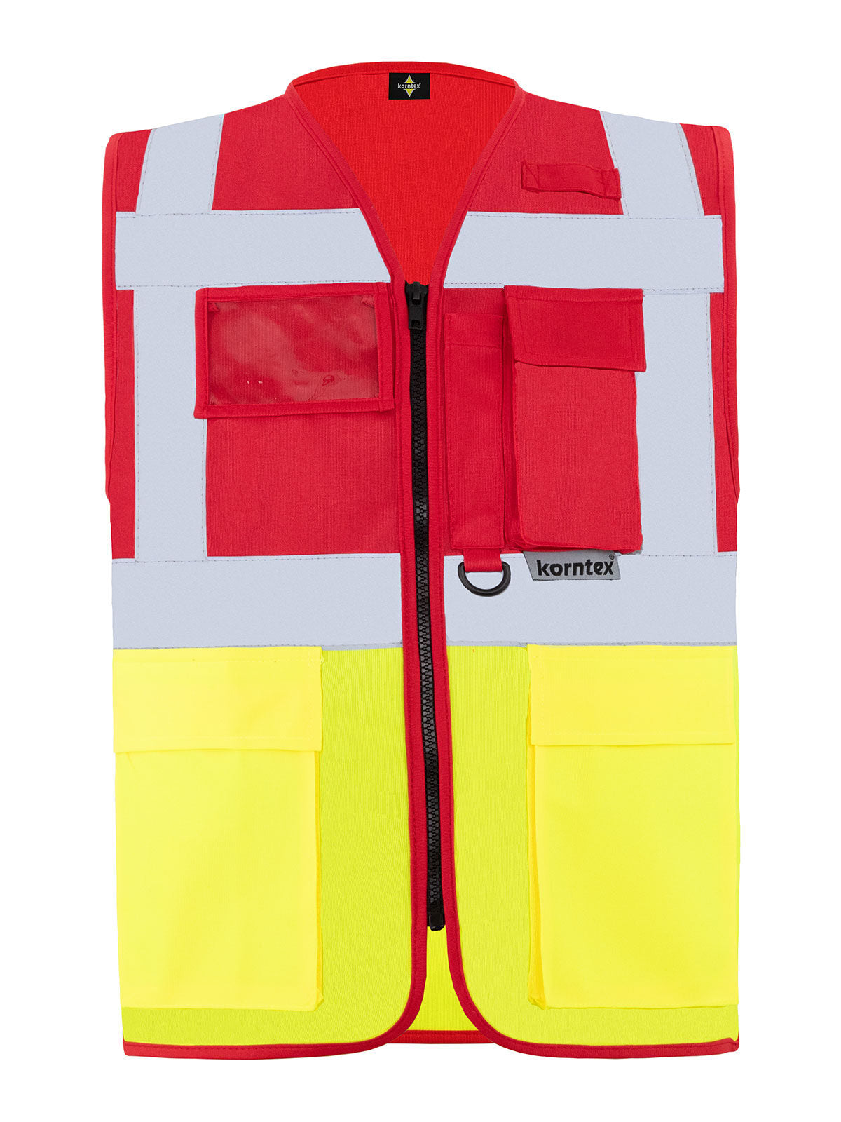 Multi Functional Vest 'Berlin' Herren Jacke – Korntex – Farbe red/yellow – individuell veredelbar