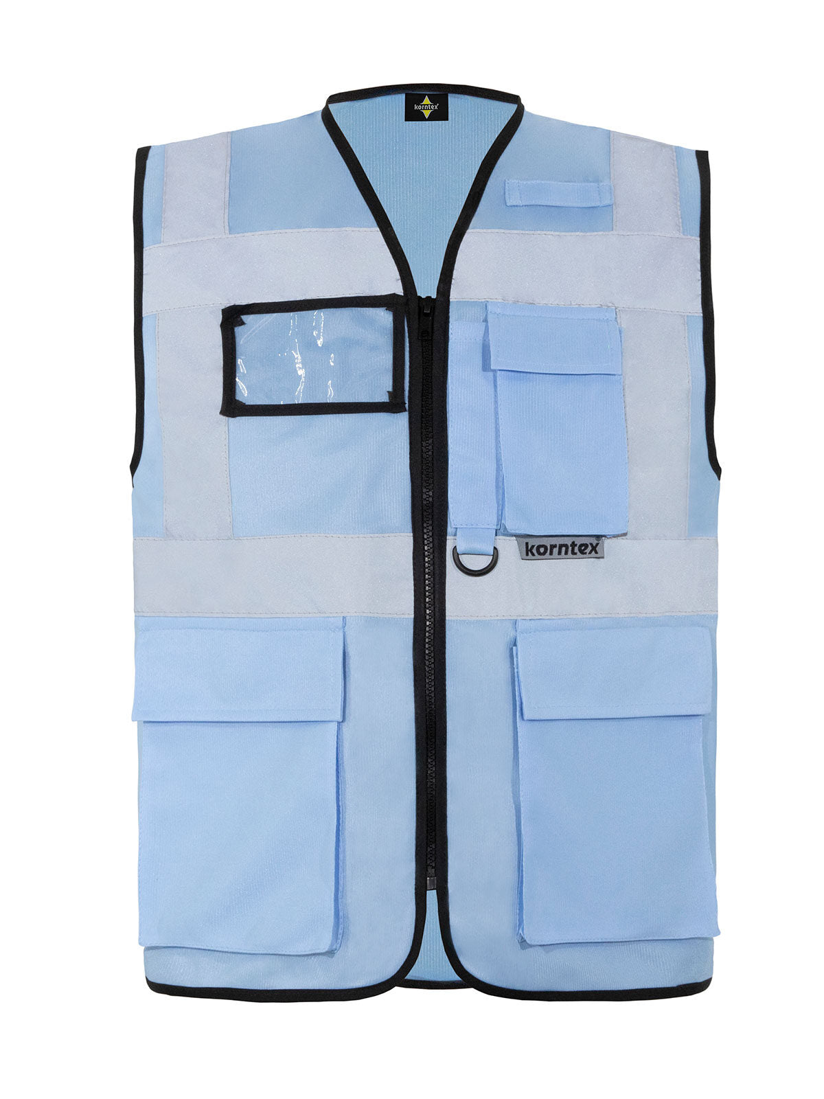 Multi Functional Vest 'Berlin' Herren Jacke – Korntex – Farbe Hellblau – individuell veredelbar