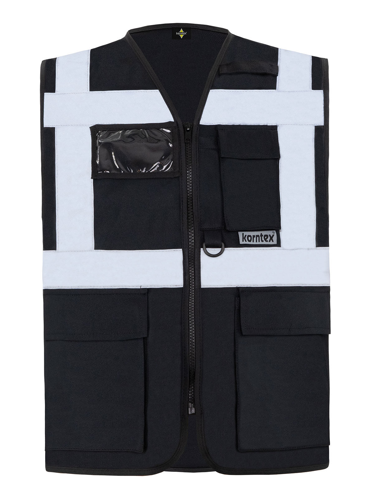 Multi Functional Vest 'Berlin' Herren Jacke – Korntex – Farbe Schwarz – individuell veredelbar