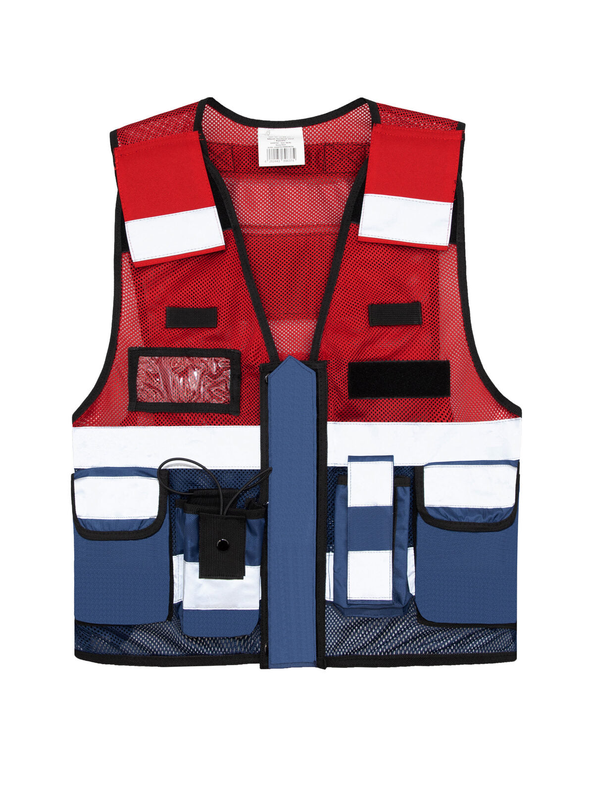 Mesh Tactical Vest 'Sparta' Jacke – Korntex – Farbe navy/red – individuell veredelbar