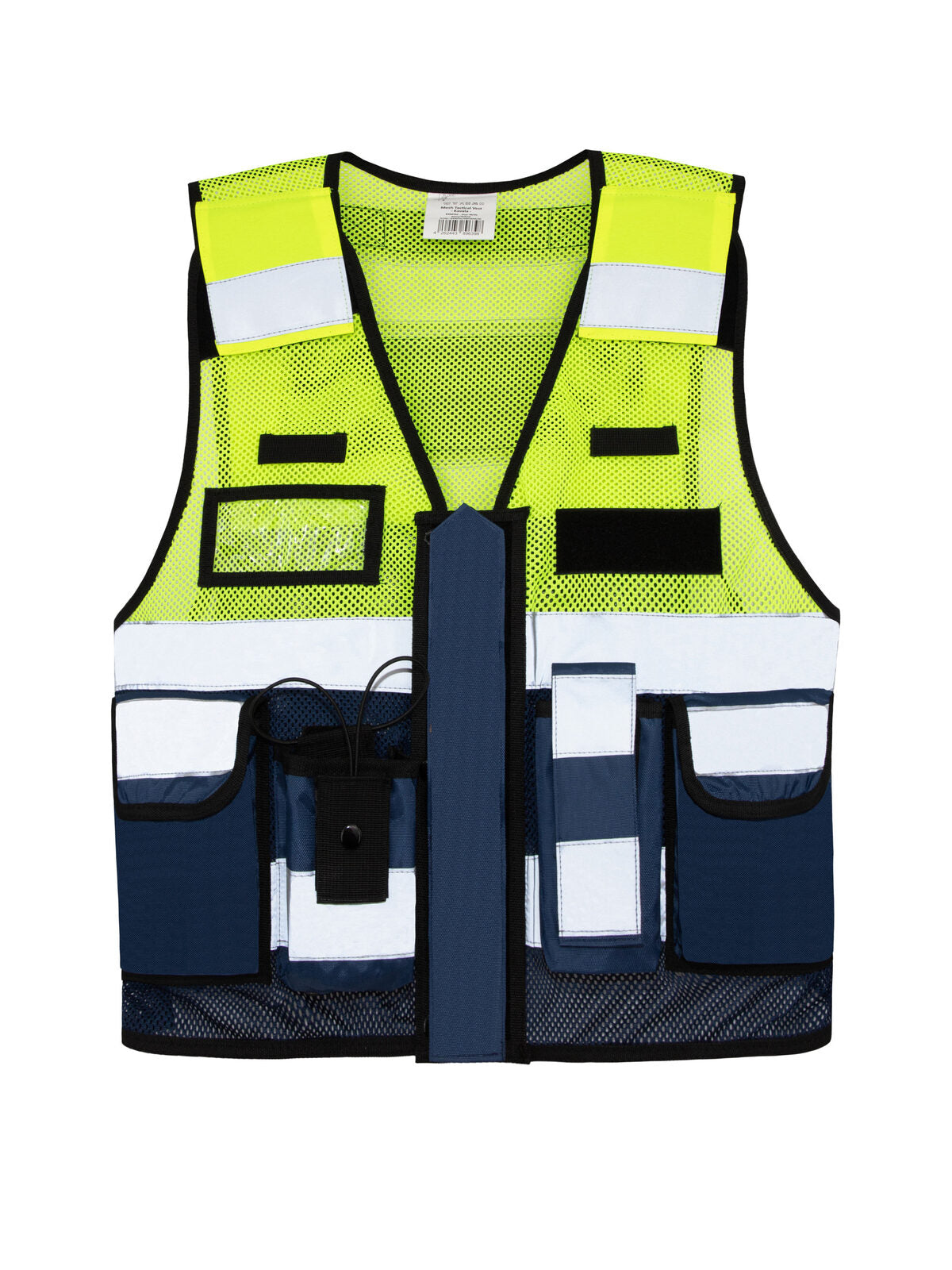 Mesh Tactical Vest 'Sparta' Jacke – Korntex – Farbe navy/yellow – individuell veredelbar