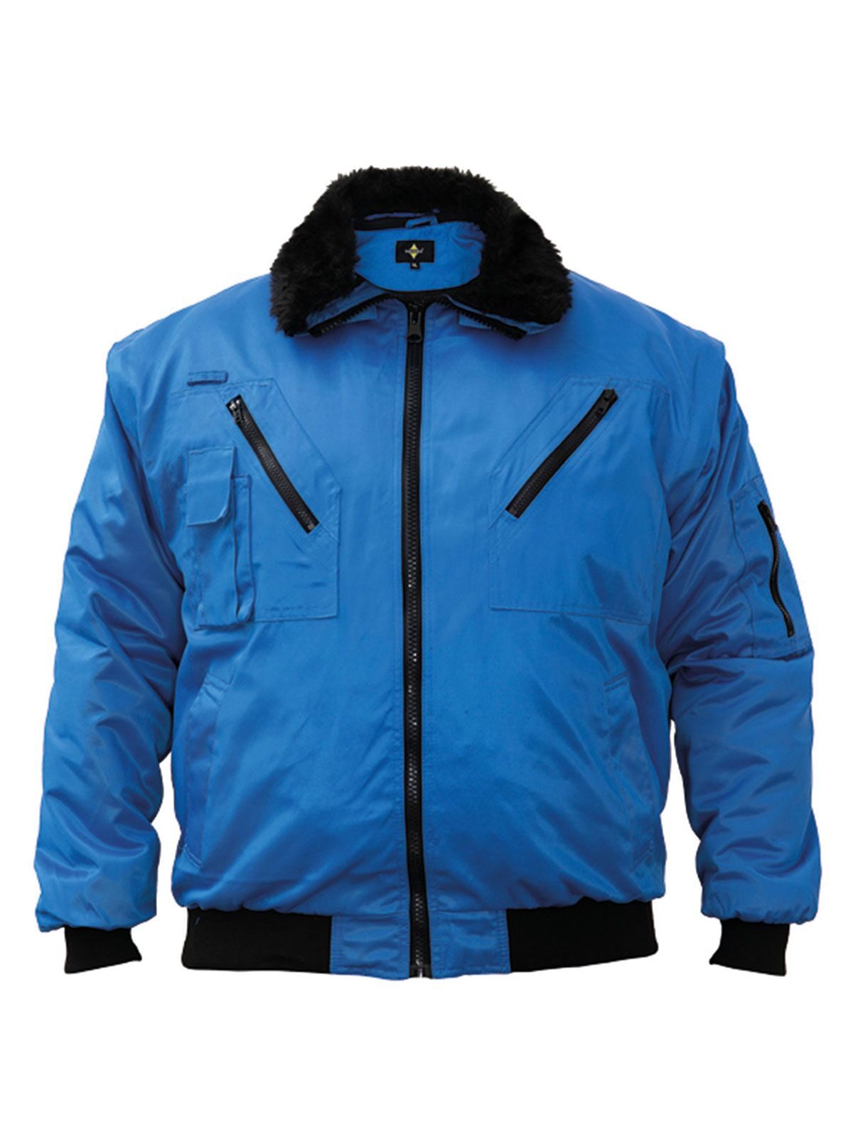 Hi-Vis Pilot Jacket 'Oslo' Herren – Korntex – Farbe Blau – individuell veredelbar