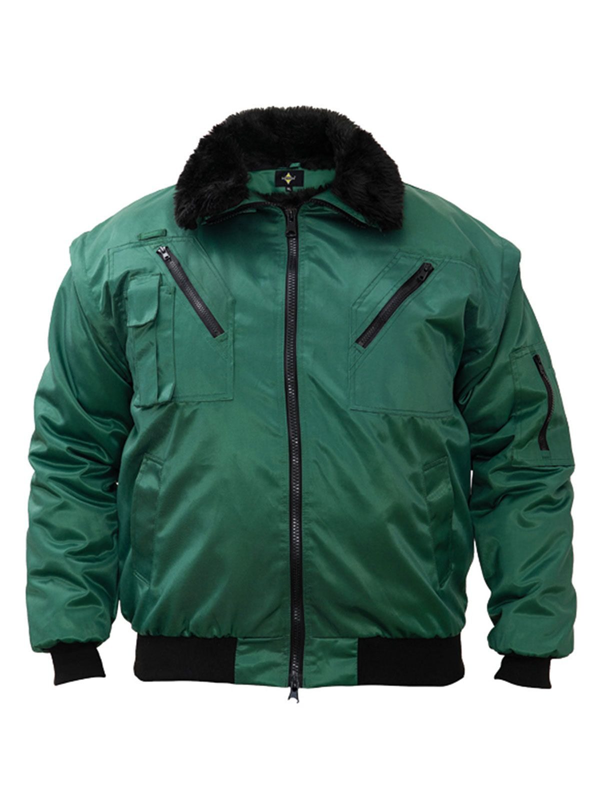 Hi-Vis Pilot Jacket 'Oslo' Herren – Korntex – Farbe Grün – individuell veredelbar