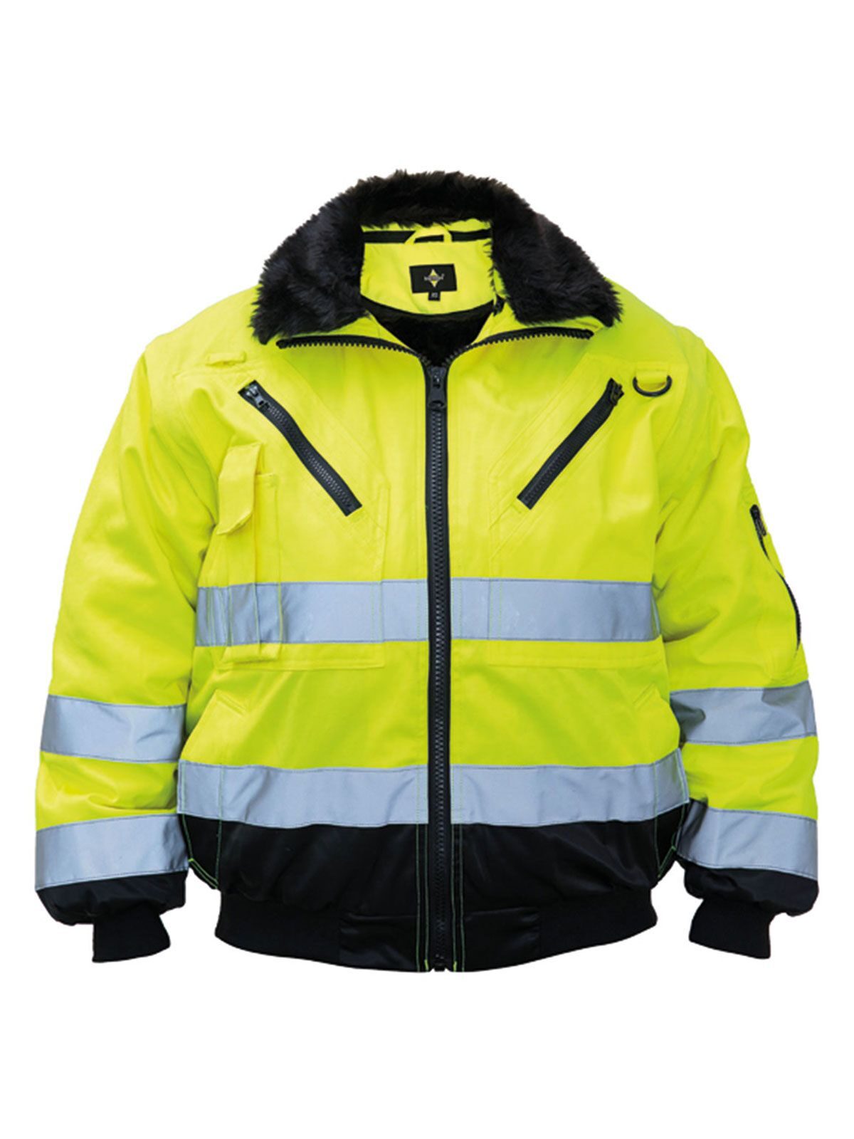 Hi-Vis Pilot Jacket 'Oslo' Herren – Korntex – Farbe Gelb – individuell veredelbar