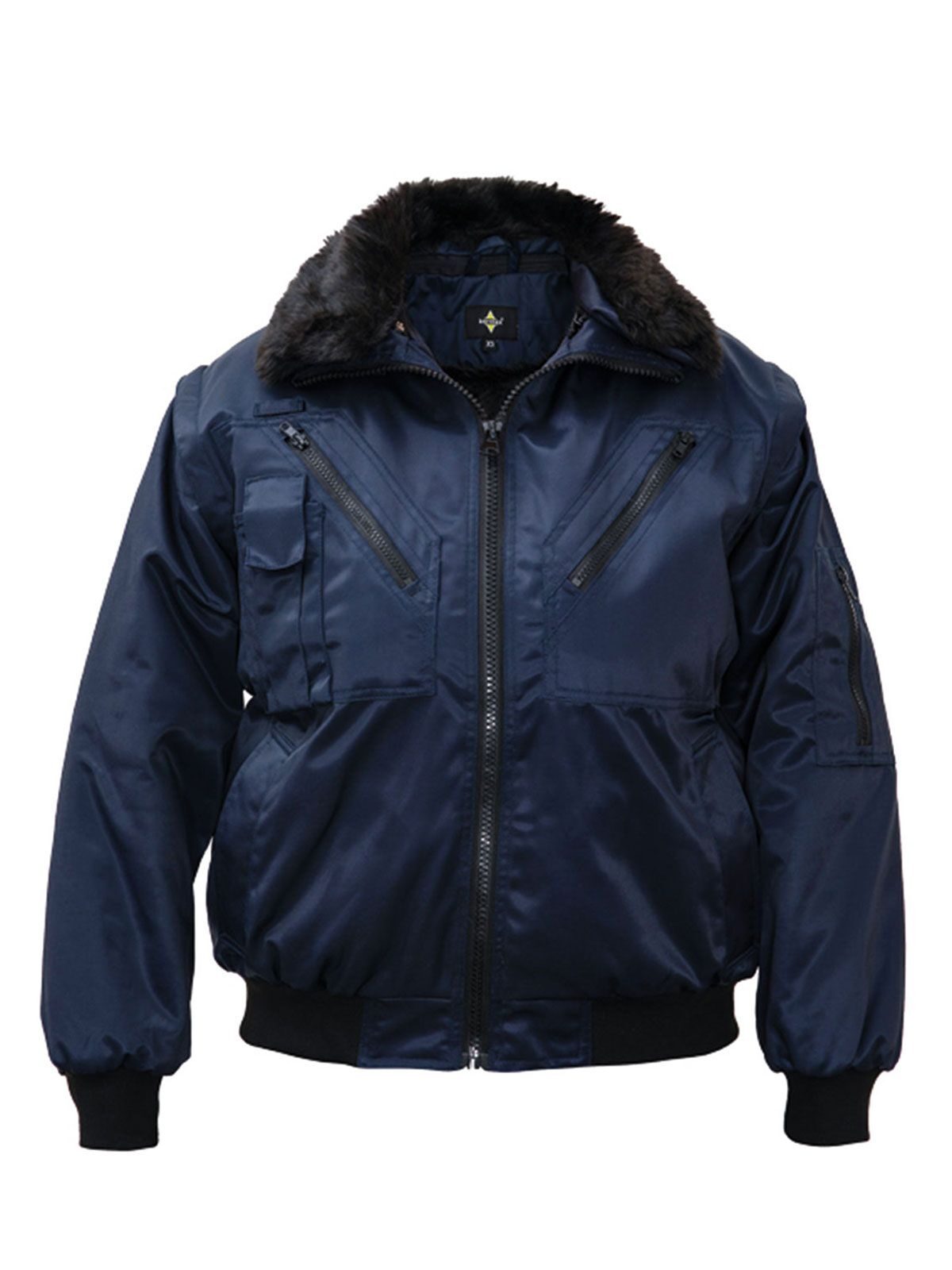 Hi-Vis Pilot Jacket 'Oslo' Herren – Korntex – Farbe Navy – individuell veredelbar