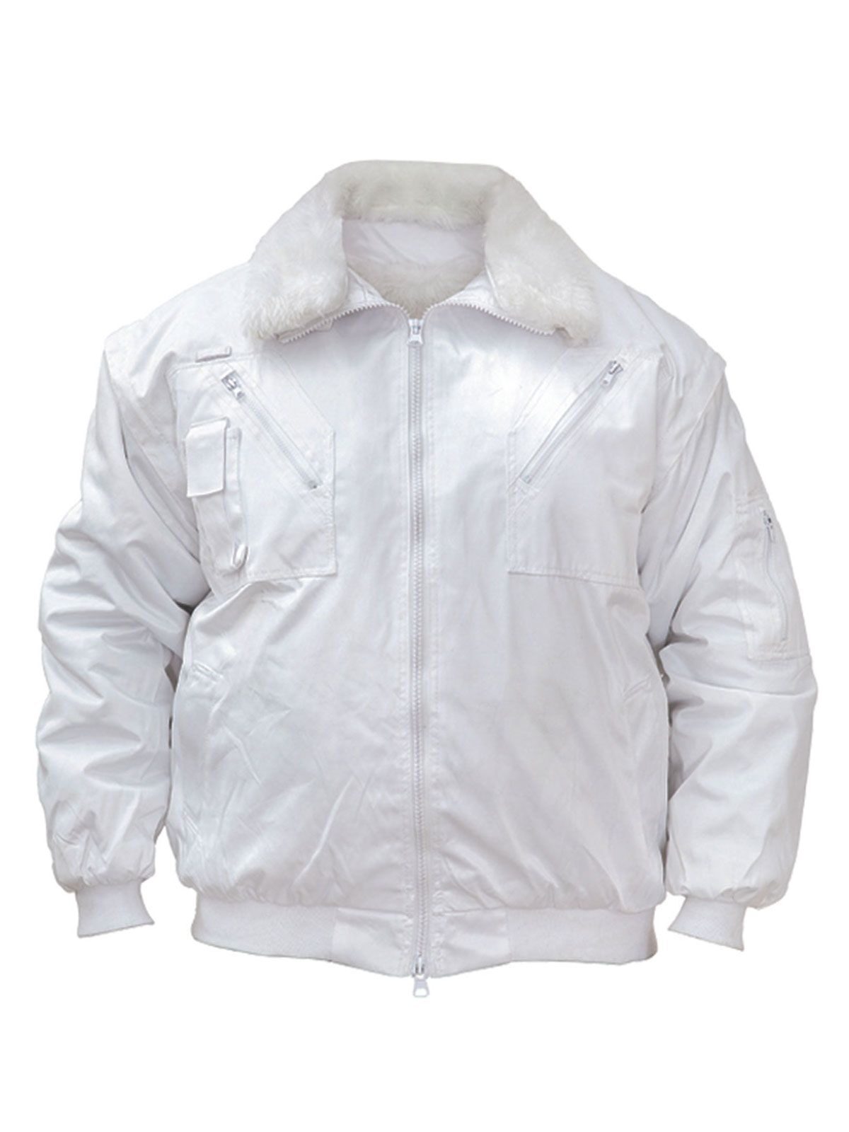 Hi-Vis Pilot Jacket 'Oslo' Herren – Korntex – Farbe Weiß – individuell veredelbar