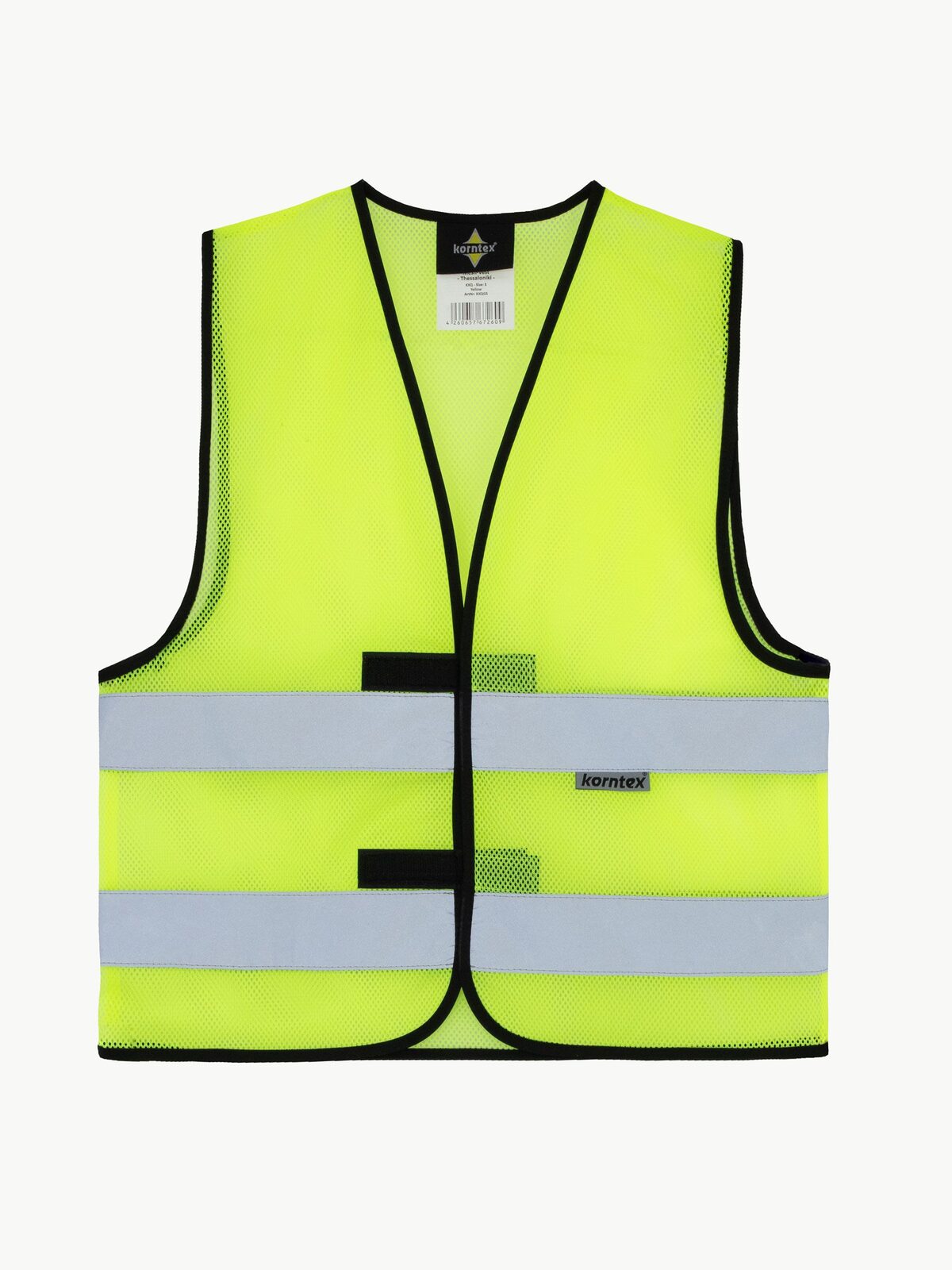 Mesh „Thessaloniki“ Herren Warnweste / Sicherheitsweste – Korntex – Farbe Gelb – individuell veredelbar