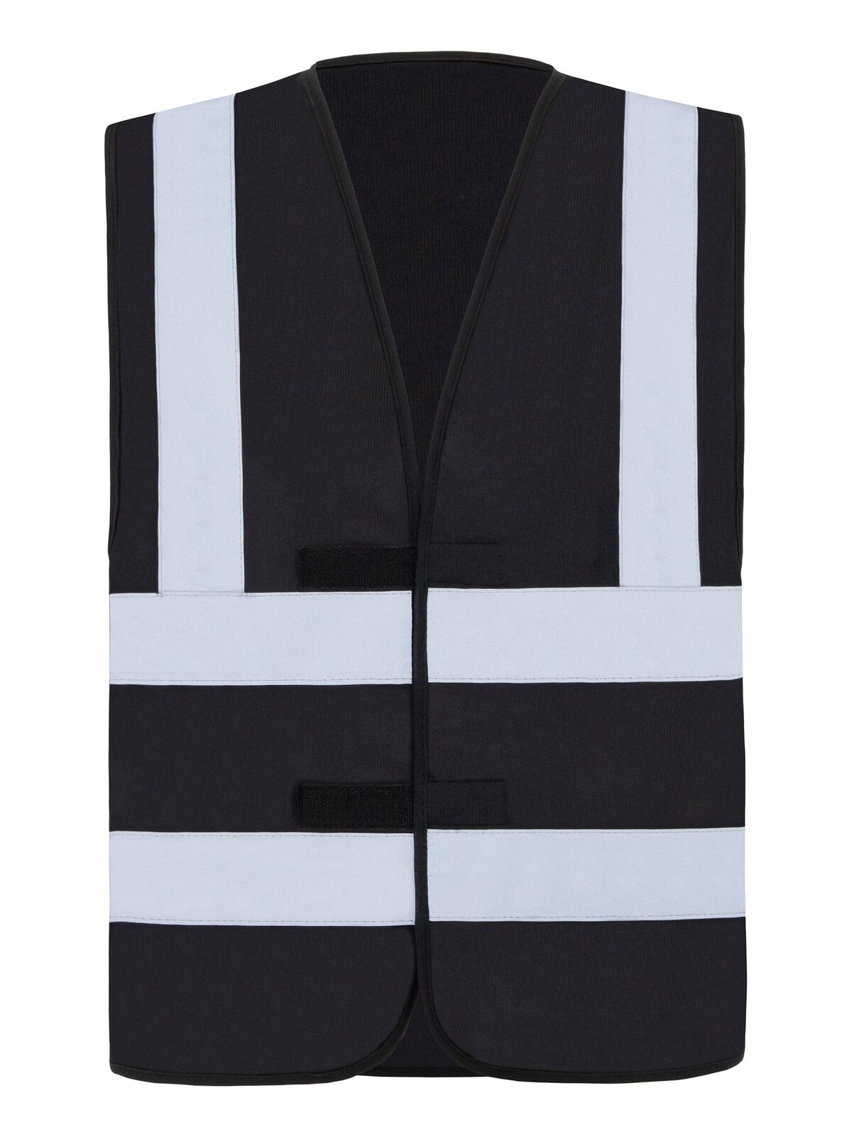 Four Reflective Stripes Herren Jacke – Korntex – Farbe Schwarz – individuell veredelbar