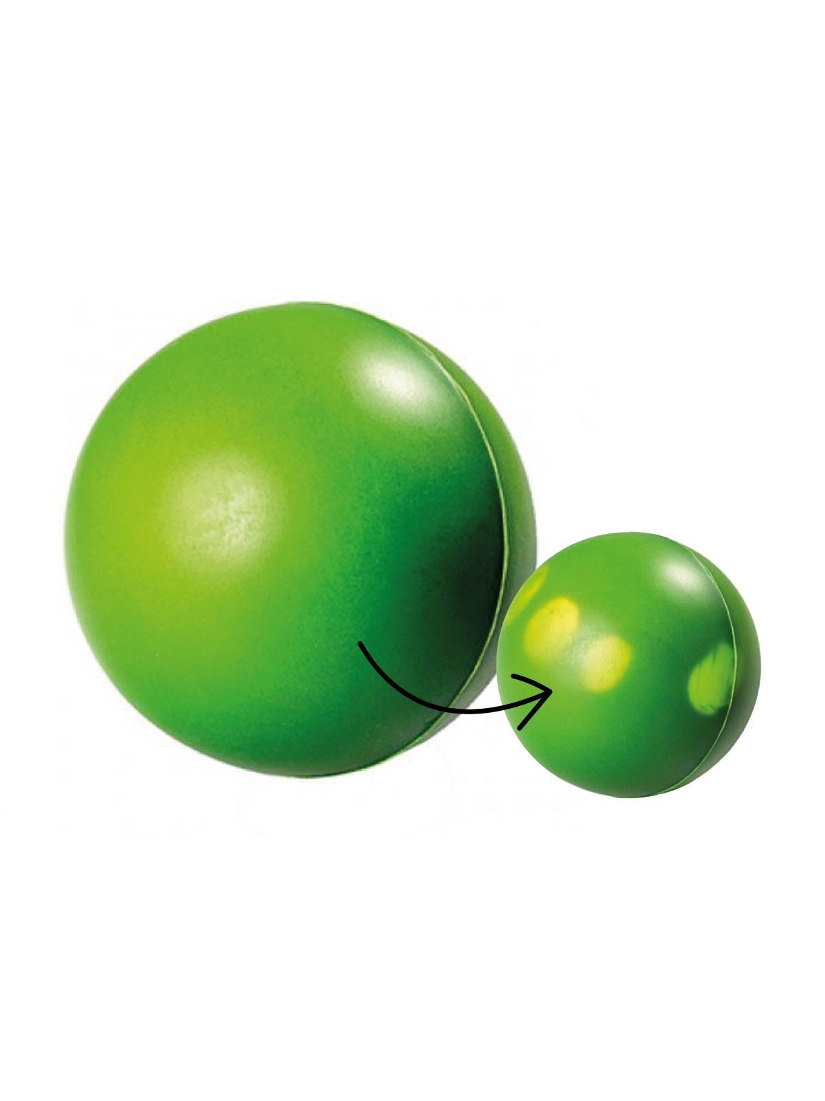 Colour changing ball Spielzeug / Plüsch – MBW – Farbe Grün – individuell veredelbar