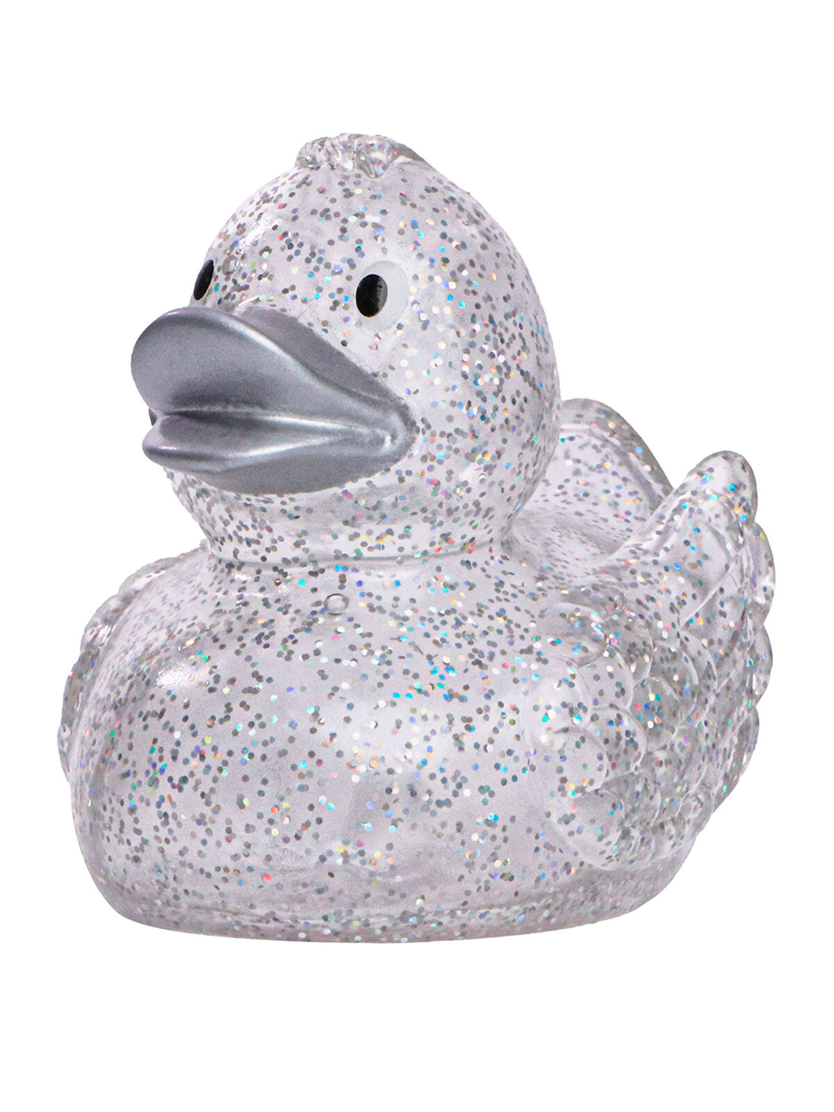 Squeaky duck Kinder Spielzeug / Plüsch – MBW – Farbe glitter/silver – individuell veredelbar