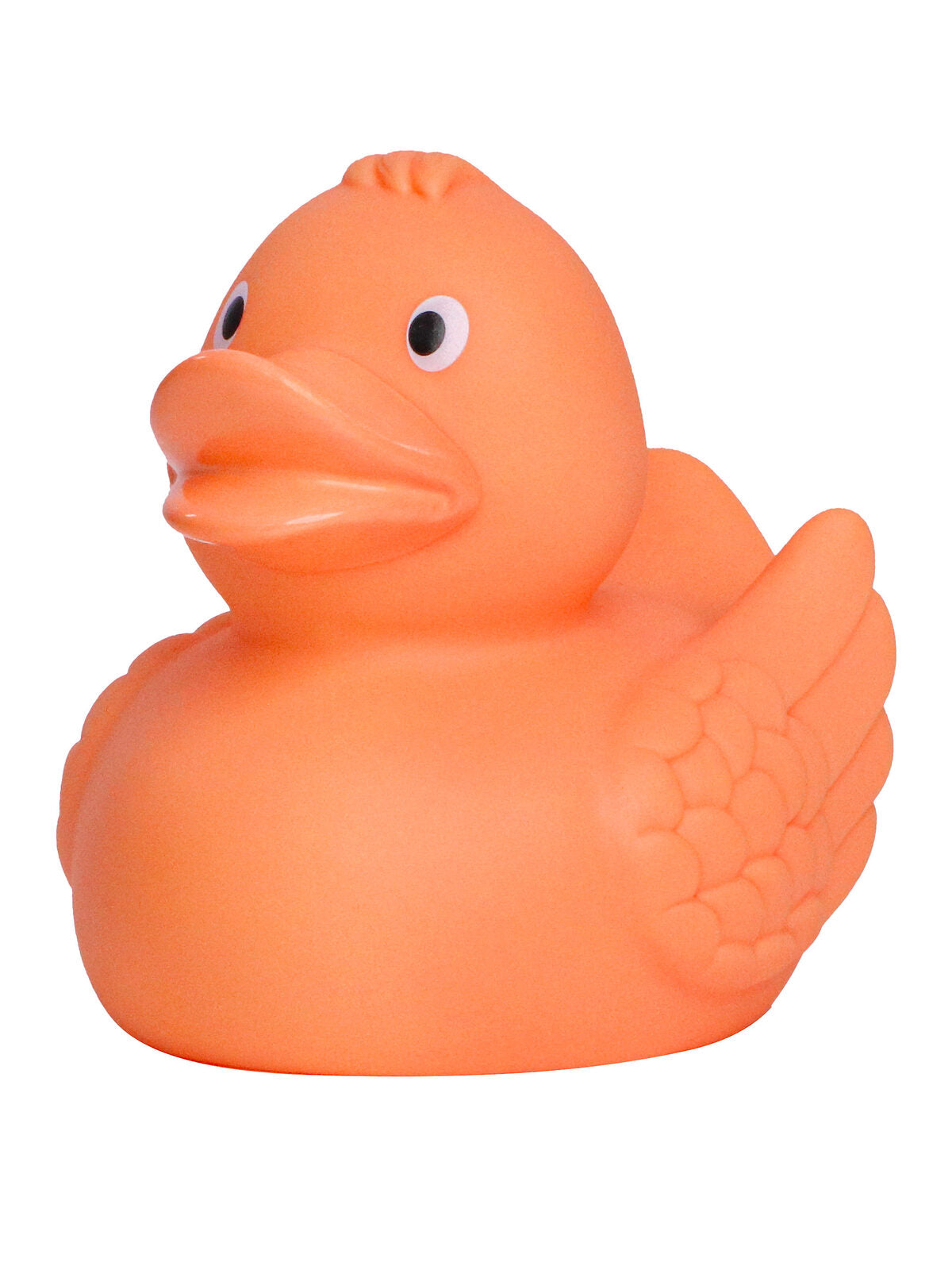Squeaky duck Kinder Spielzeug / Plüsch – MBW – Farbe pastel orange – individuell veredelbar