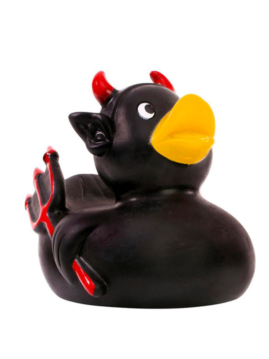 Squaky duck, devil Kinder Werbeartikel – MBW – Farbe Schwarz – individuell veredelbar
