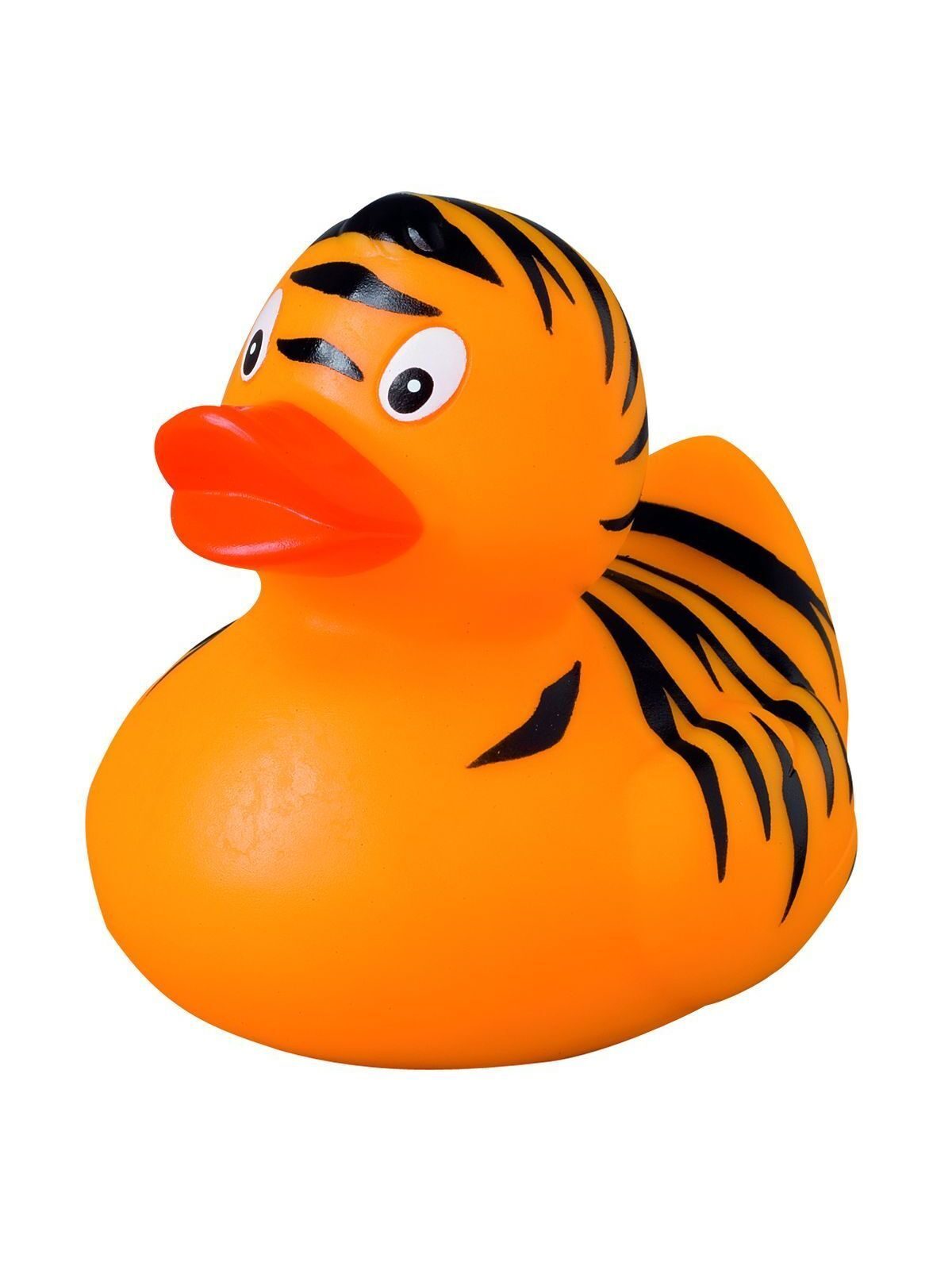 Squeaky duck, tiger Kinder Spielzeug / Plüsch – MBW – Farbe Orange – individuell veredelbar