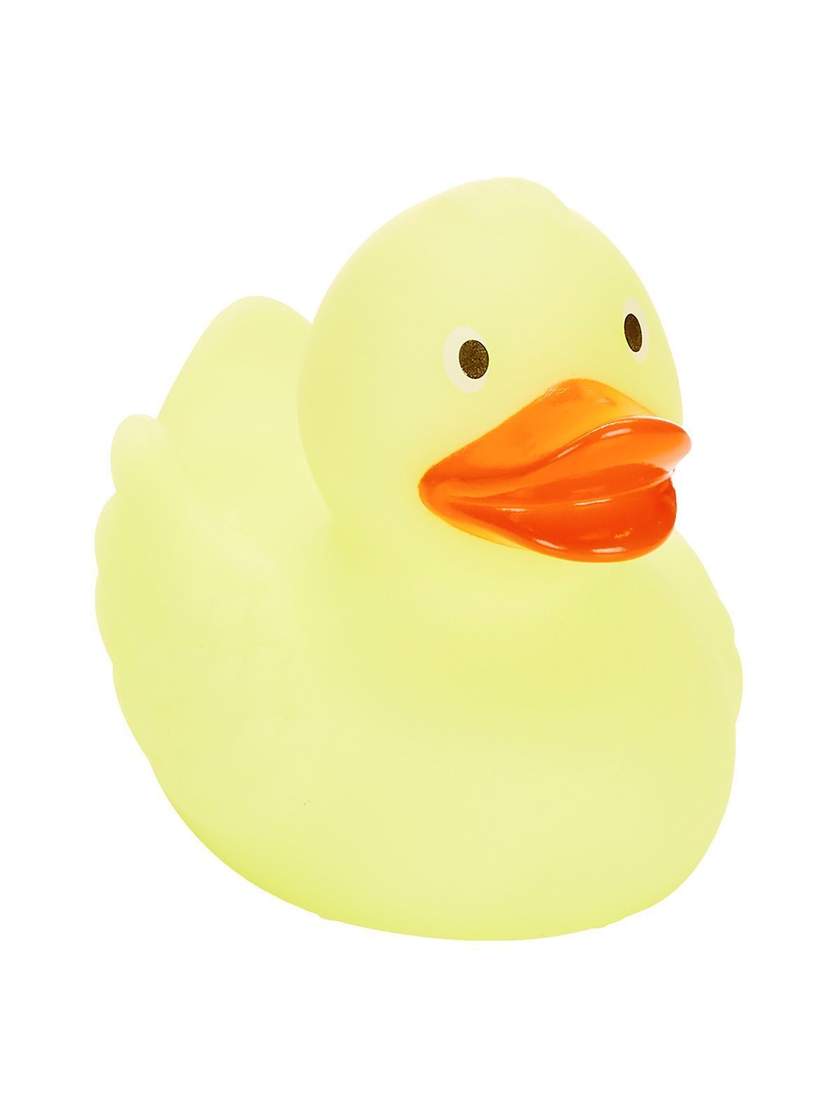 Squeaky duck luminescent Spielzeug / Plüsch – MBW – Farbe yellow/orange – individuell veredelbar