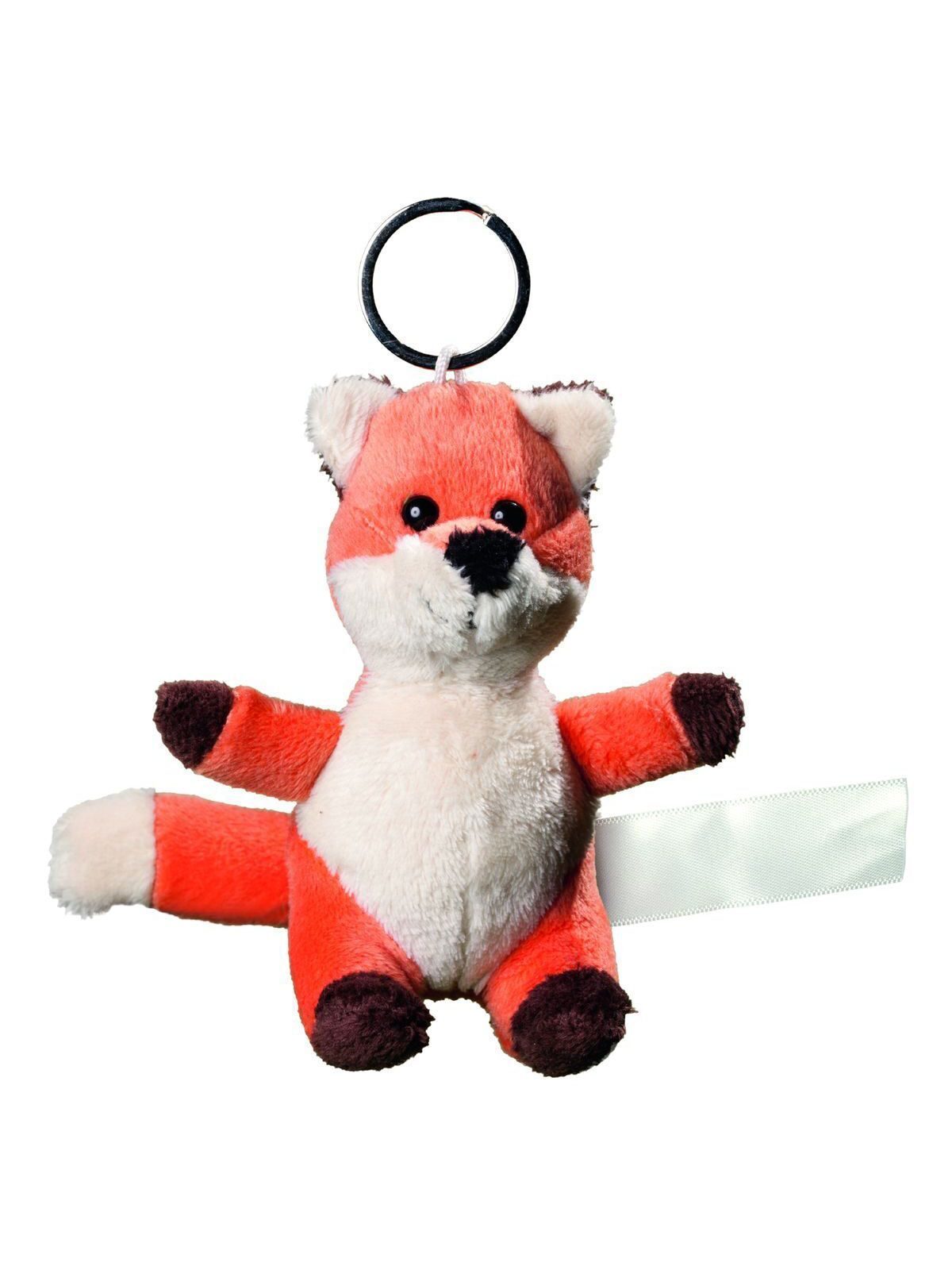 Plush fox with keychain Spielzeug / Plüsch – MBW – Farbe red brown – individuell veredelbar