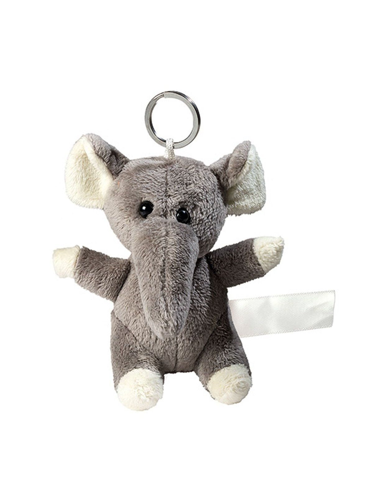 Plush elephant with keychain Spielzeug / Plüsch – MBW – Farbe Grau – individuell veredelbar