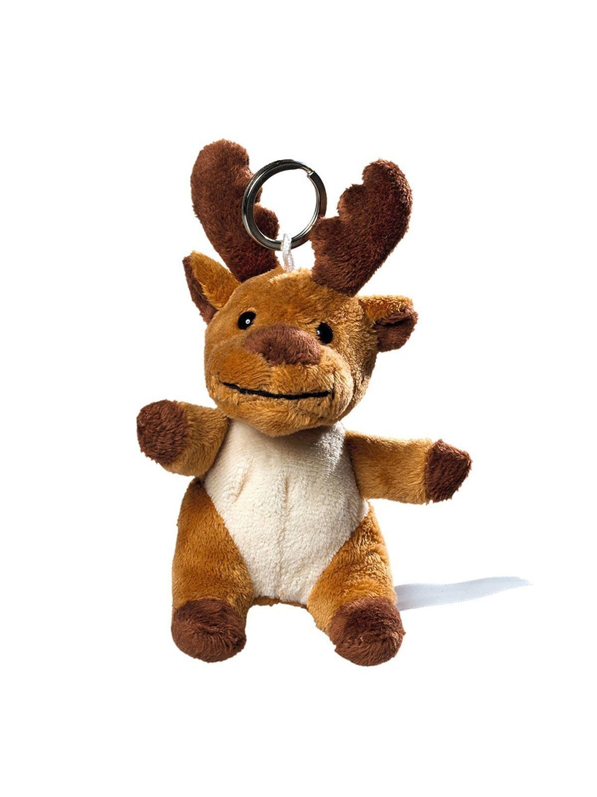 plush moose with keychain Spielzeug / Plüsch – MBW – Farbe Braun – individuell veredelbar