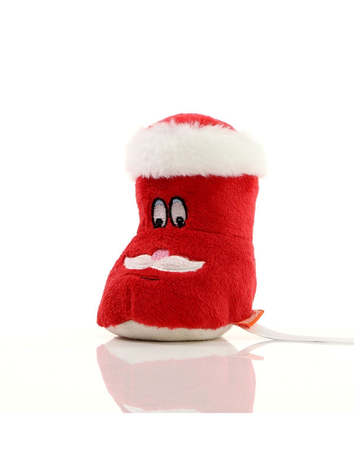 Schmoozies® Santa's boots Herren Spielzeug / Plüsch – MBW – Farbe Rot – individuell veredelbar