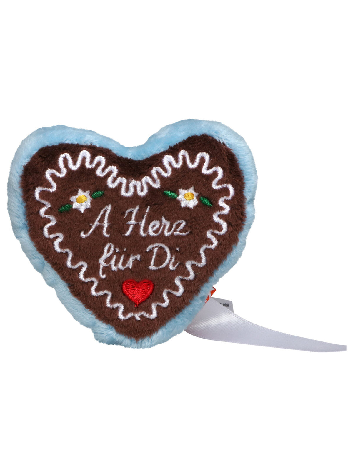 Schmoozies® Gingerbread heart Herren Spielzeug / Plüsch – MBW – Farbe Blau – individuell veredelbar
