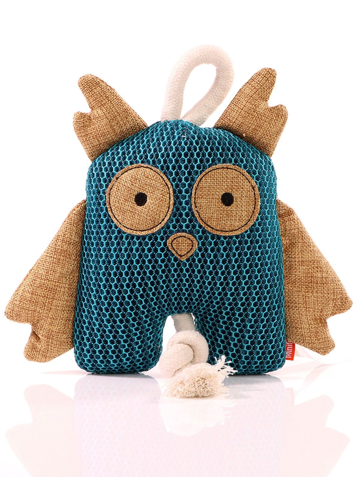 Dog toy owl Herren Spielzeug / Plüsch – MBW – Farbe Blau – individuell veredelbar