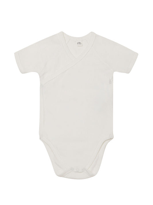 Organic Baby Kimono Bodysuit Babybekleidung – Babybugz – Farbe Weiß – individuell veredelbar
