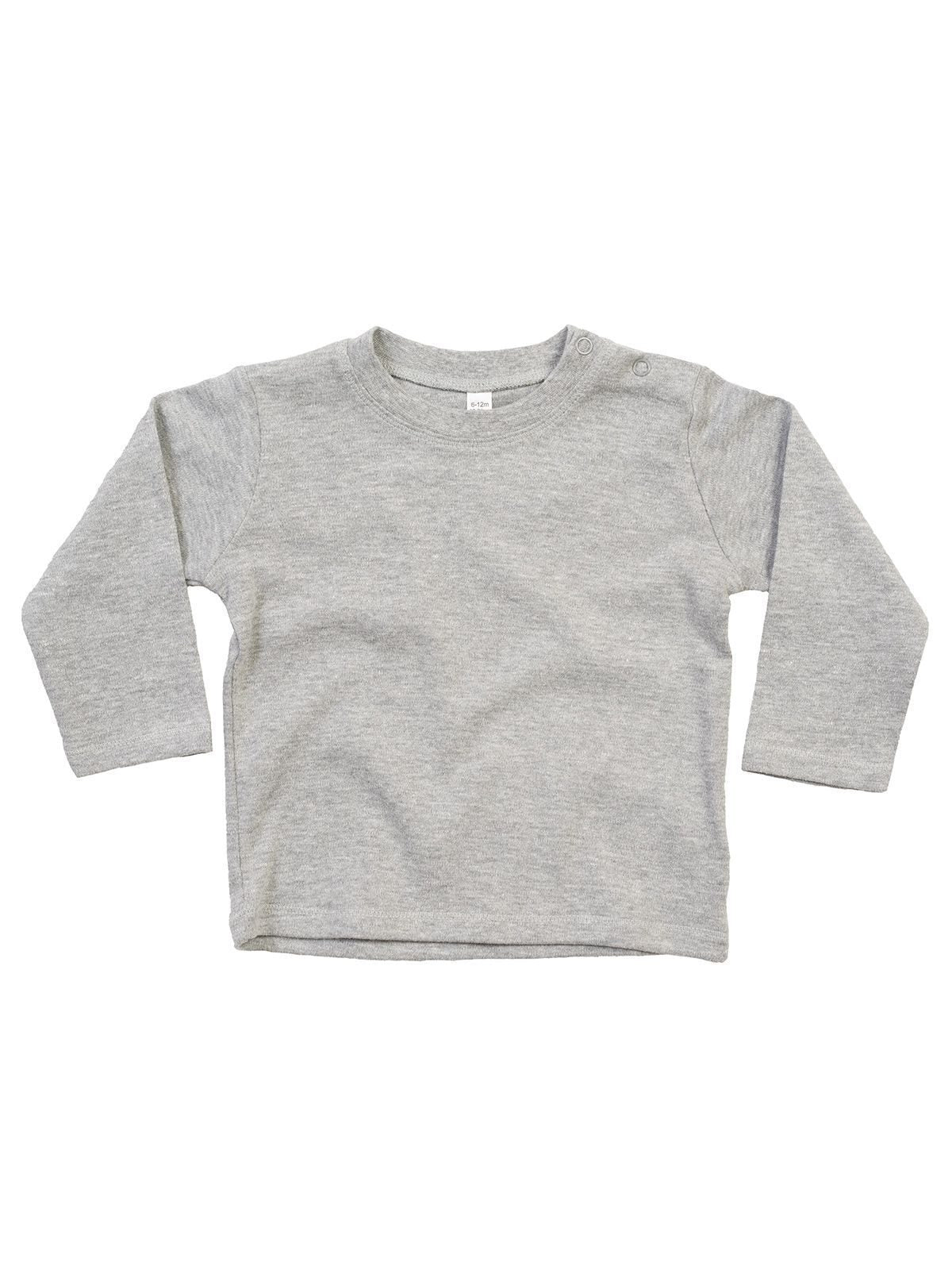 Baby Long Sleeve T Herren Babybekleidung – Babybugz – Farbe heather grey melange – individuell veredelbar