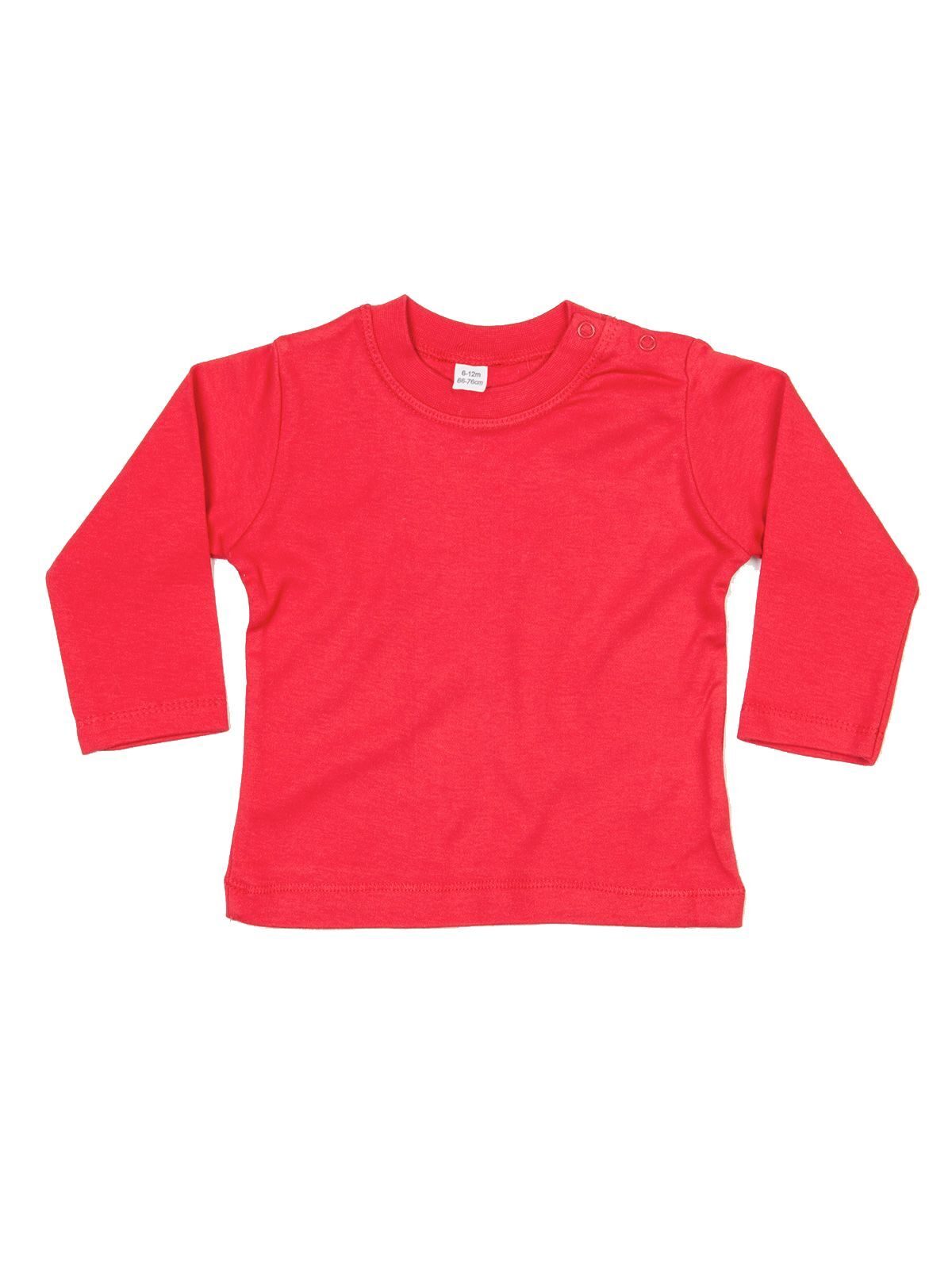 Baby Long Sleeve T Herren Babybekleidung – Babybugz – Farbe Rot – individuell veredelbar