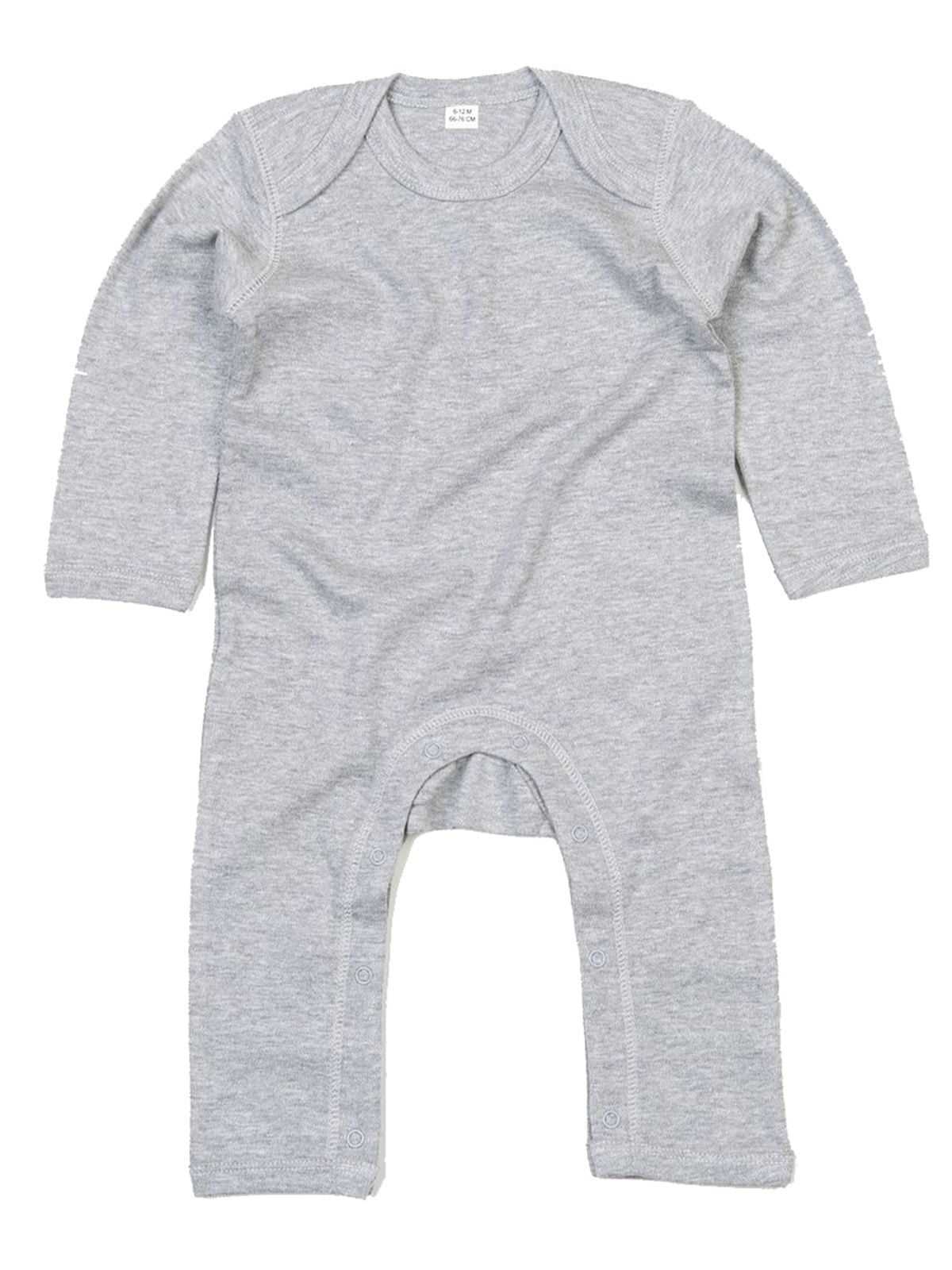 Baby Rompasuit Herren Babybekleidung – Babybugz – Farbe heather grey melange – individuell veredelbar
