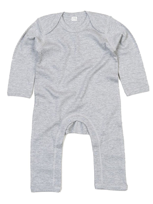 Baby Rompasuit Herren Babybekleidung – Babybugz – Farbe heather grey melange – individuell veredelbar