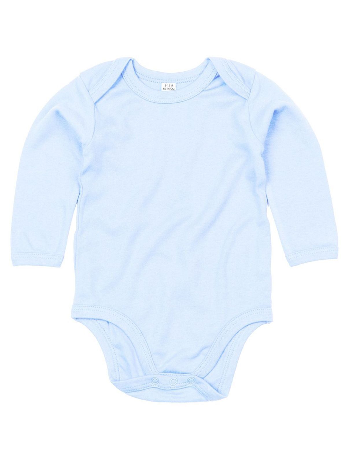 Organic Baby Long Sleeve Bodysuit Babybekleidung – Babybugz – Farbe dusty blue – individuell veredelbar
