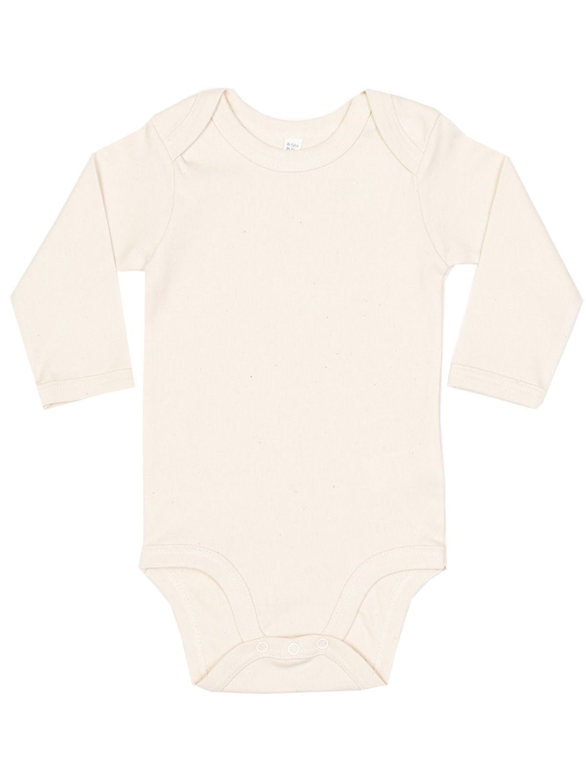 Organic Baby Long Sleeve Bodysuit Babybekleidung – Babybugz – Farbe organic natural – individuell veredelbar
