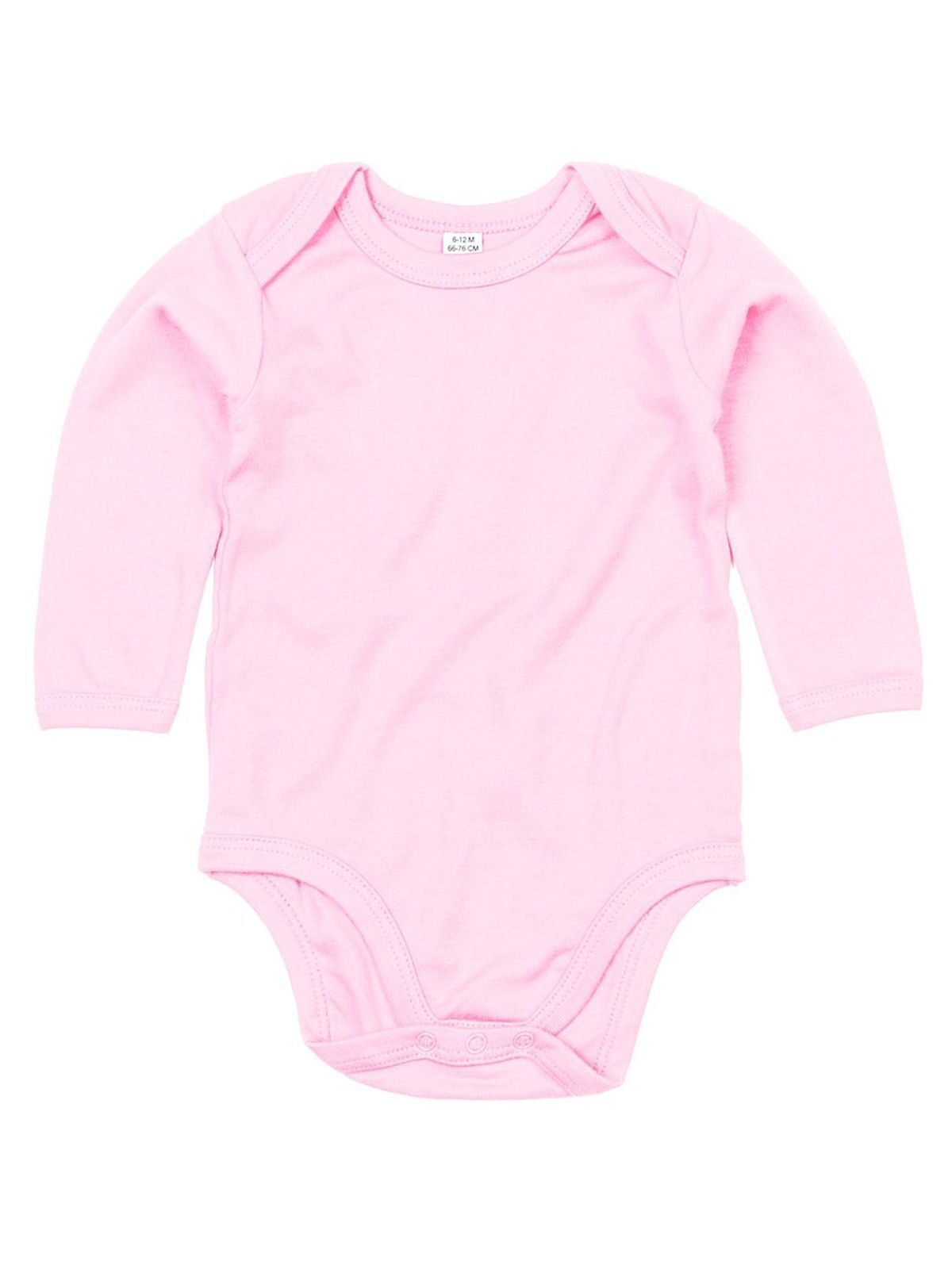 Organic Baby Long Sleeve Bodysuit Babybekleidung – Babybugz – Farbe powder pink – individuell veredelbar