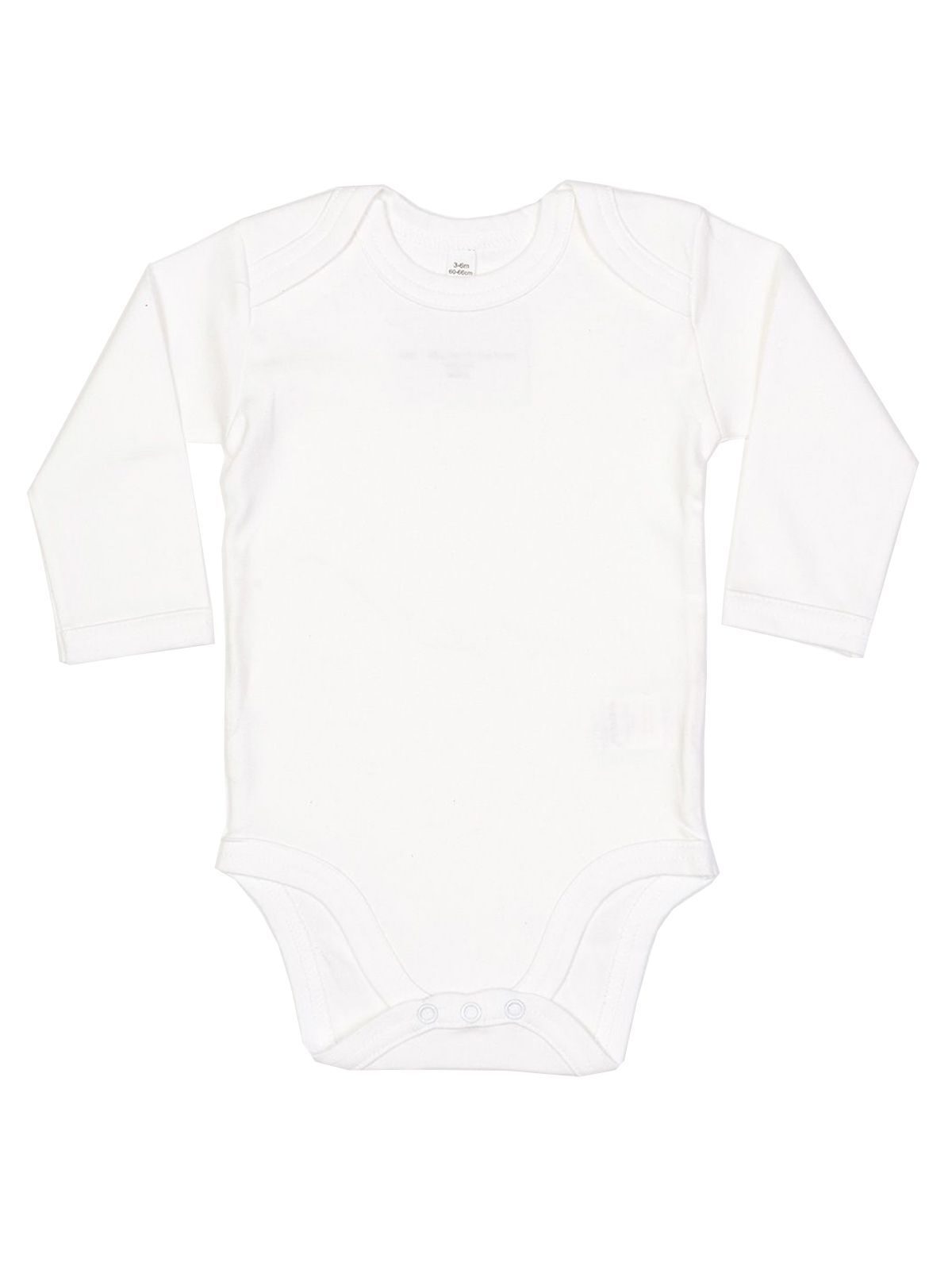 Organic Baby Long Sleeve Bodysuit Babybekleidung – Babybugz – Farbe Weiß – individuell veredelbar