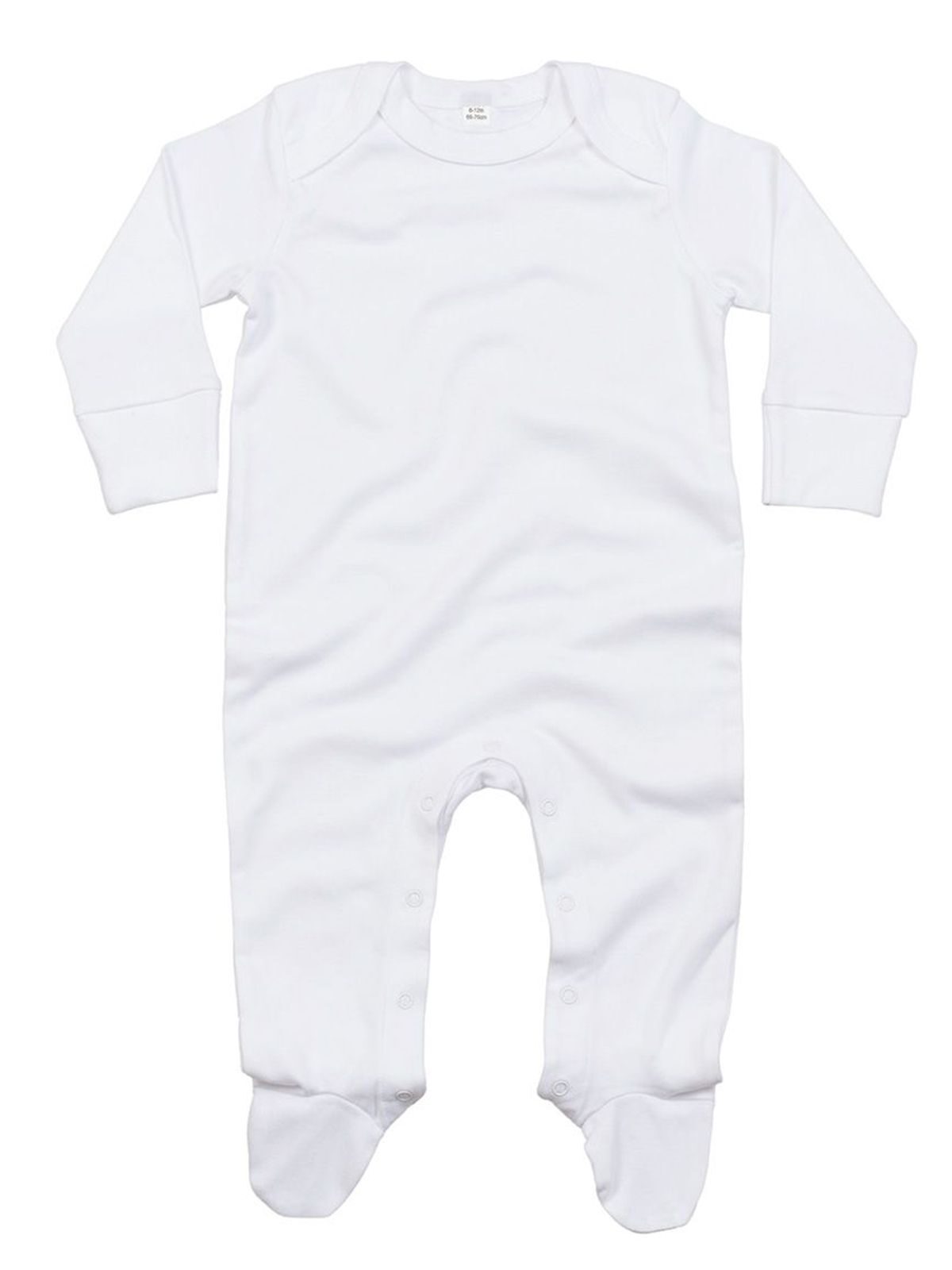 Baby Organic Envelope Sleepsuit Herren Babybekleidung – Babybugz – Farbe Weiß – individuell veredelbar